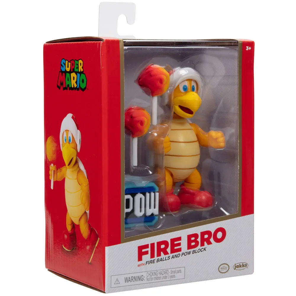 Super Mario Bros Fire Bro Gold figura 10cm termékfotó