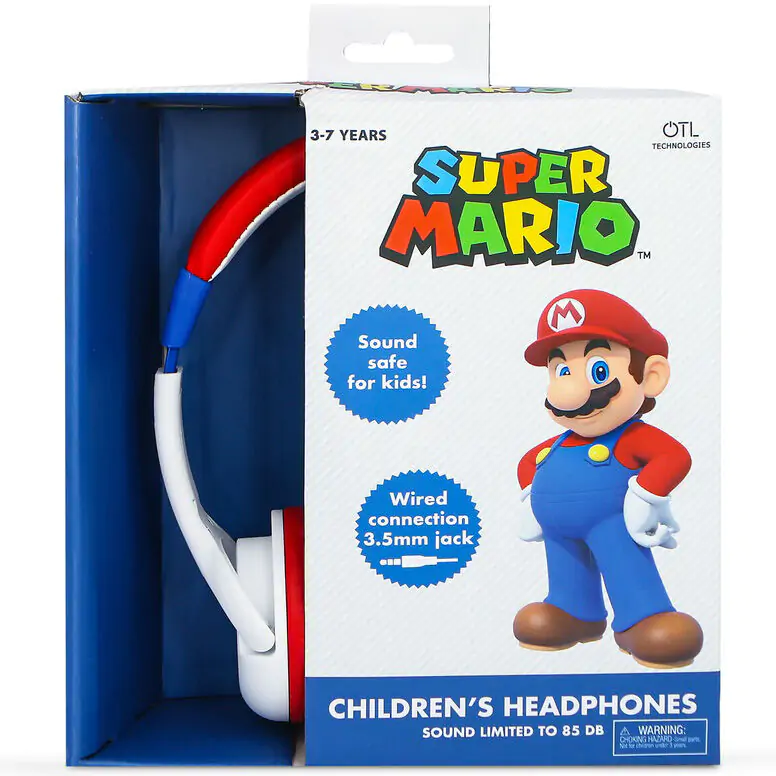 Super Mario Bros gyerek fejhallgató fülhallgató termékfotó
