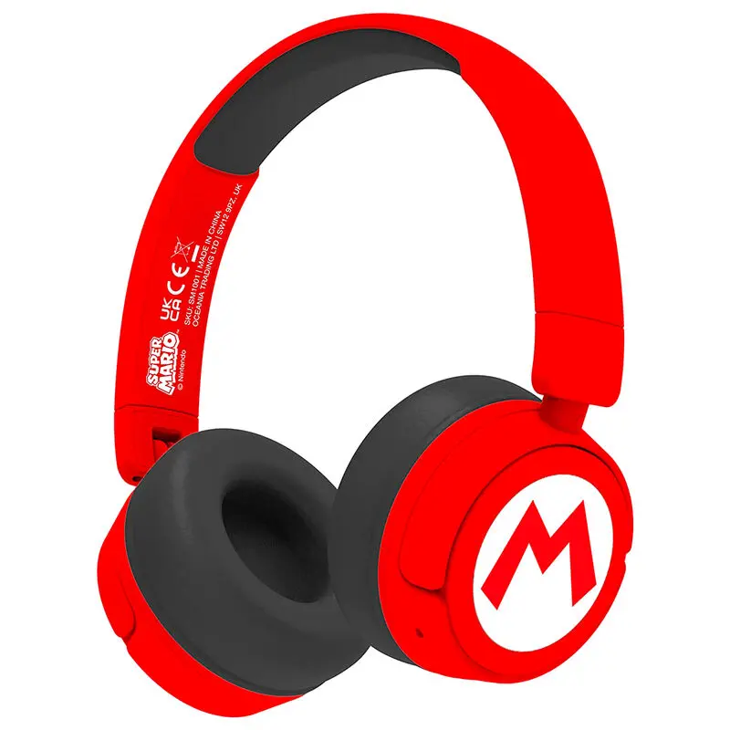 Super Mario Bros Logo wireless kids headphones termékfotó