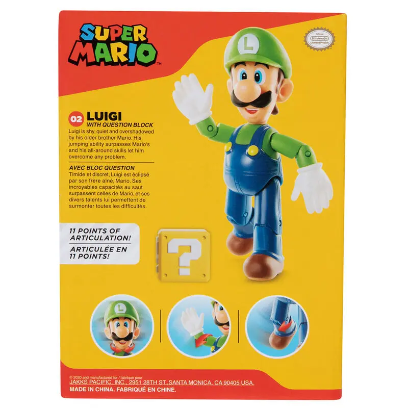 Super Mario Bros Luigi figura 10cm termékfotó