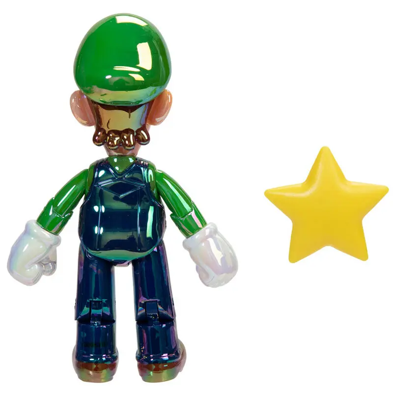 Super Mario Bros Luigi Star Power figura 10cm termékfotó