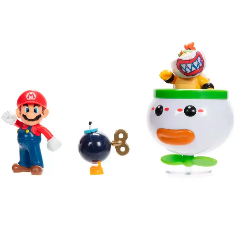 Super Mario Bros Mario and Bowser Jr. figurák 6cm termékfotó