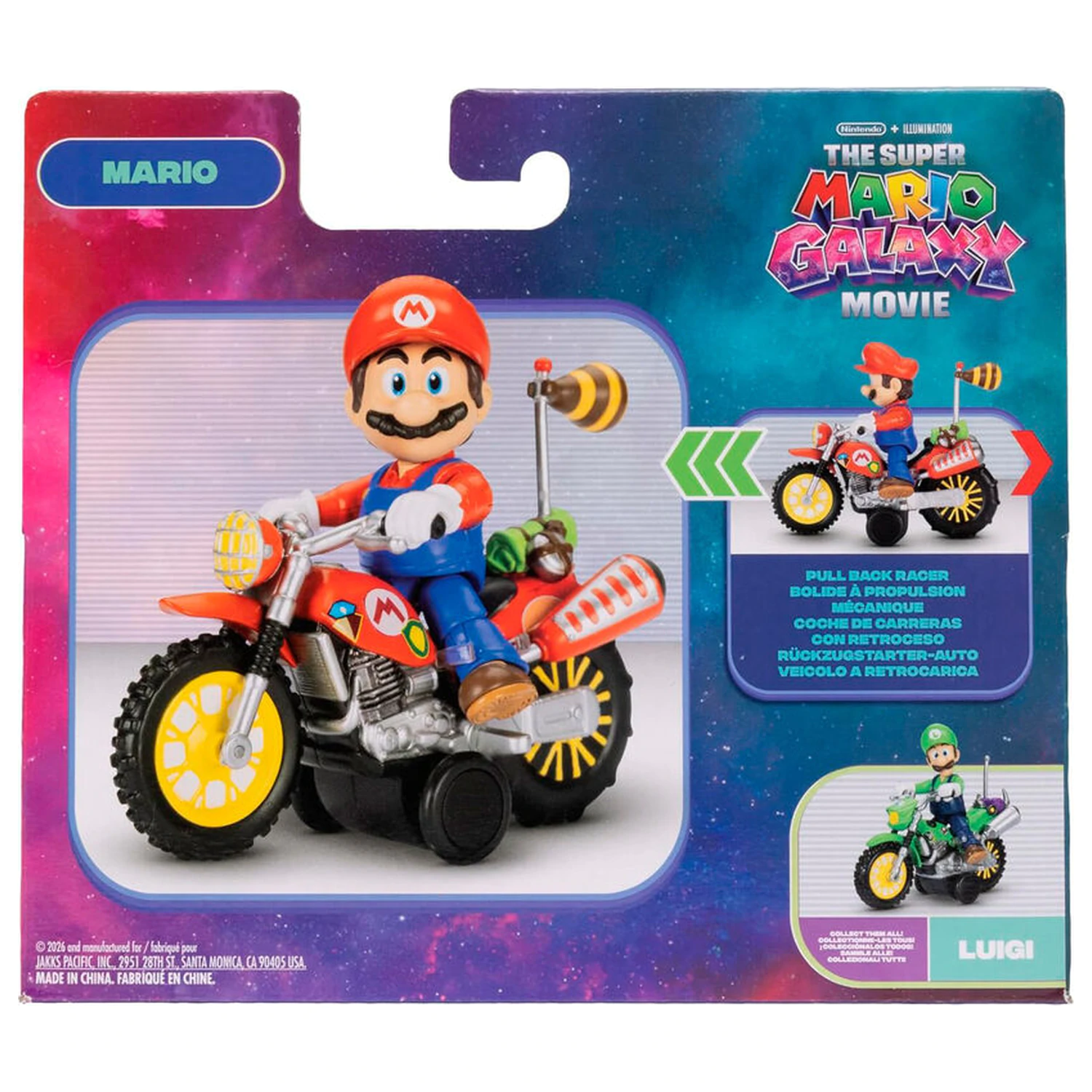 Super Mario Bros - Super Mario Galaxy Movie figura és jármű termékfotó