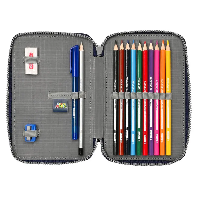 Super Mario Bros töltött dupla tolltartó 28db-os termékfotó