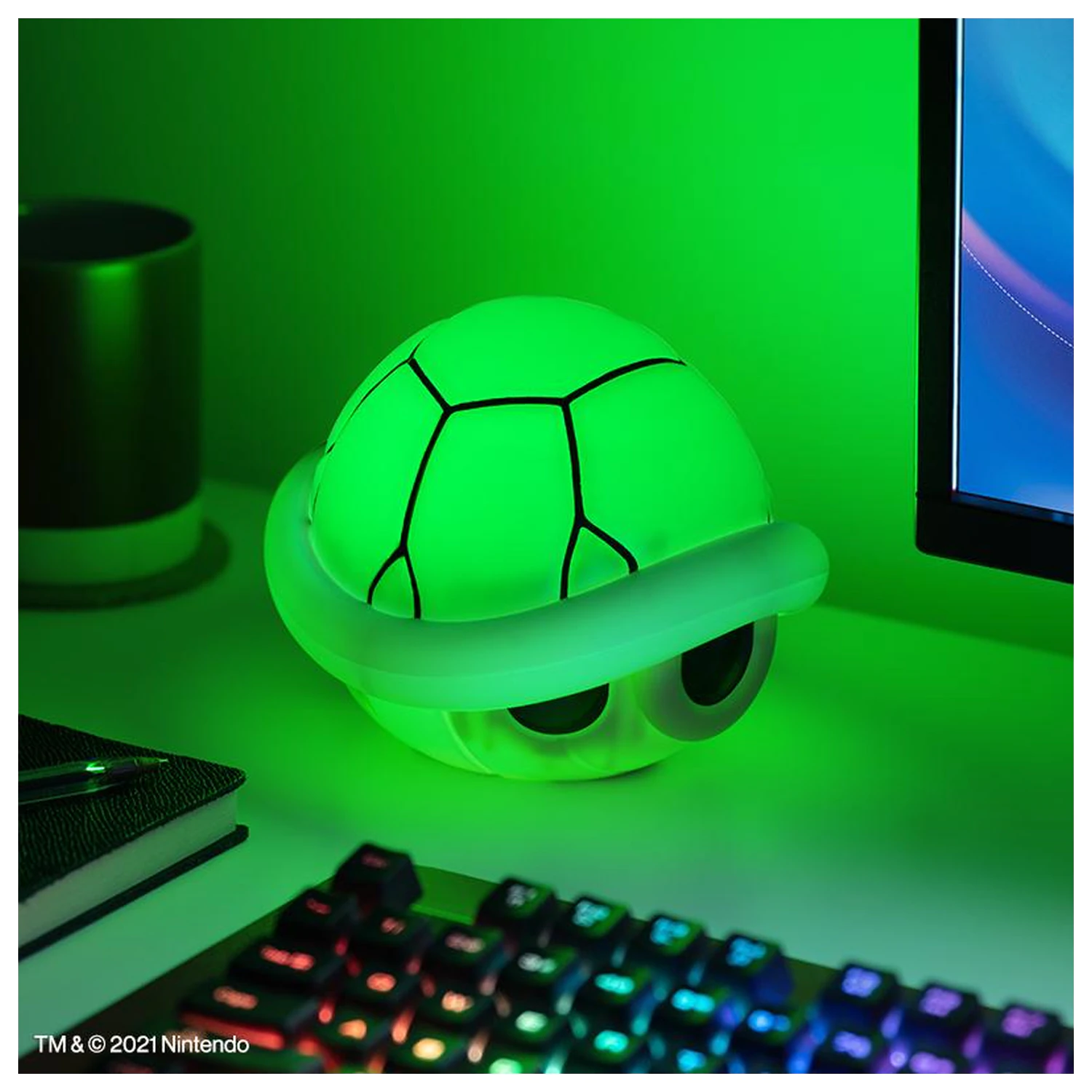 Super Mario Green Shell dekoratív lámpa hanggal 15cm termékfotó