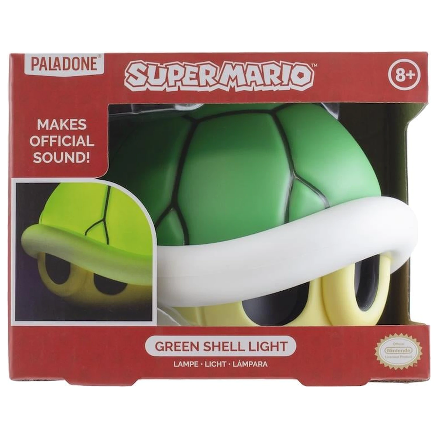 Super Mario Green Shell dekoratív lámpa hanggal 15cm termékfotó