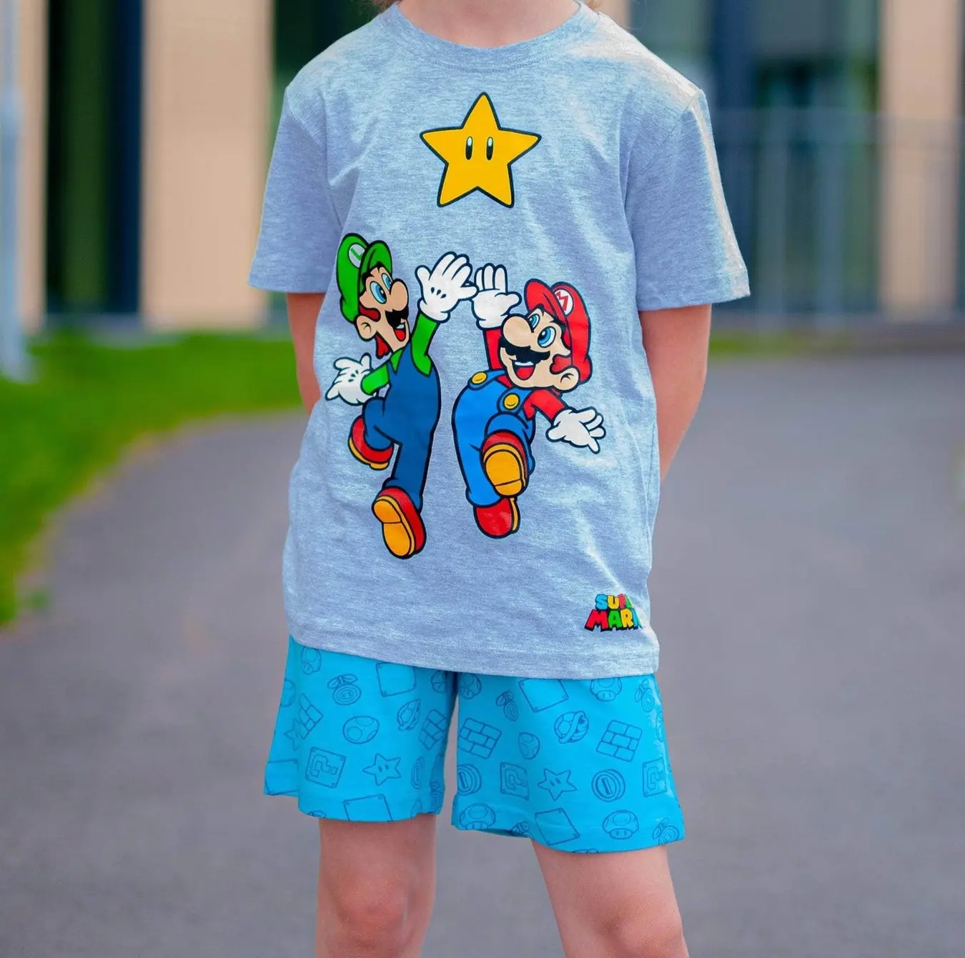 Super Mario rövid gyerek pizsama, szabadidőruha termékfotó