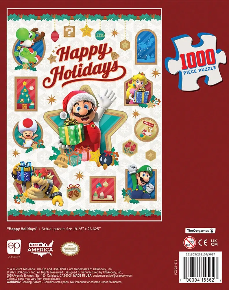 Super Mario Happy Holidays puzzle (1000 darab) termékfotó