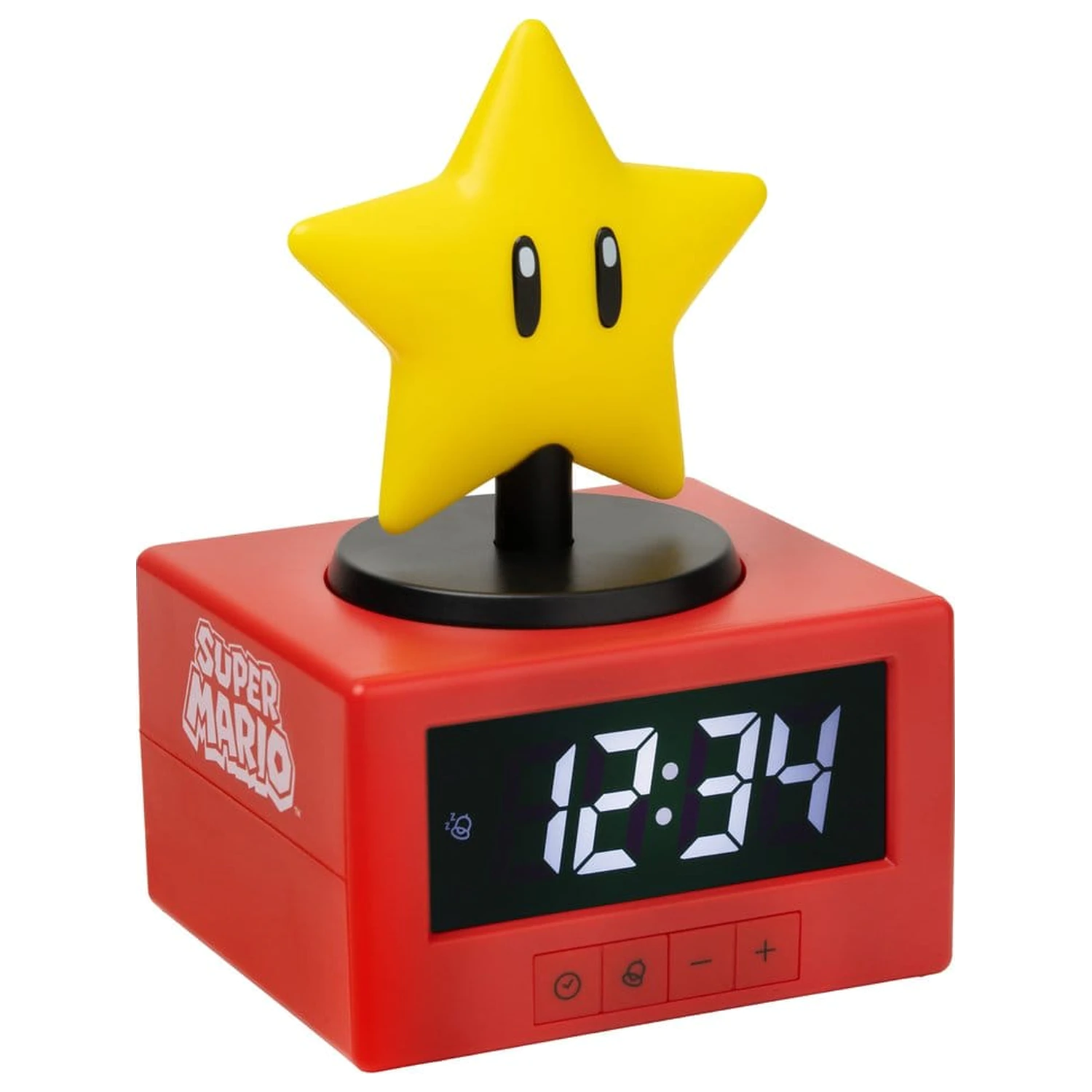 Super Mario Icon ébresztőóra Super Star 15 cm termékfotó