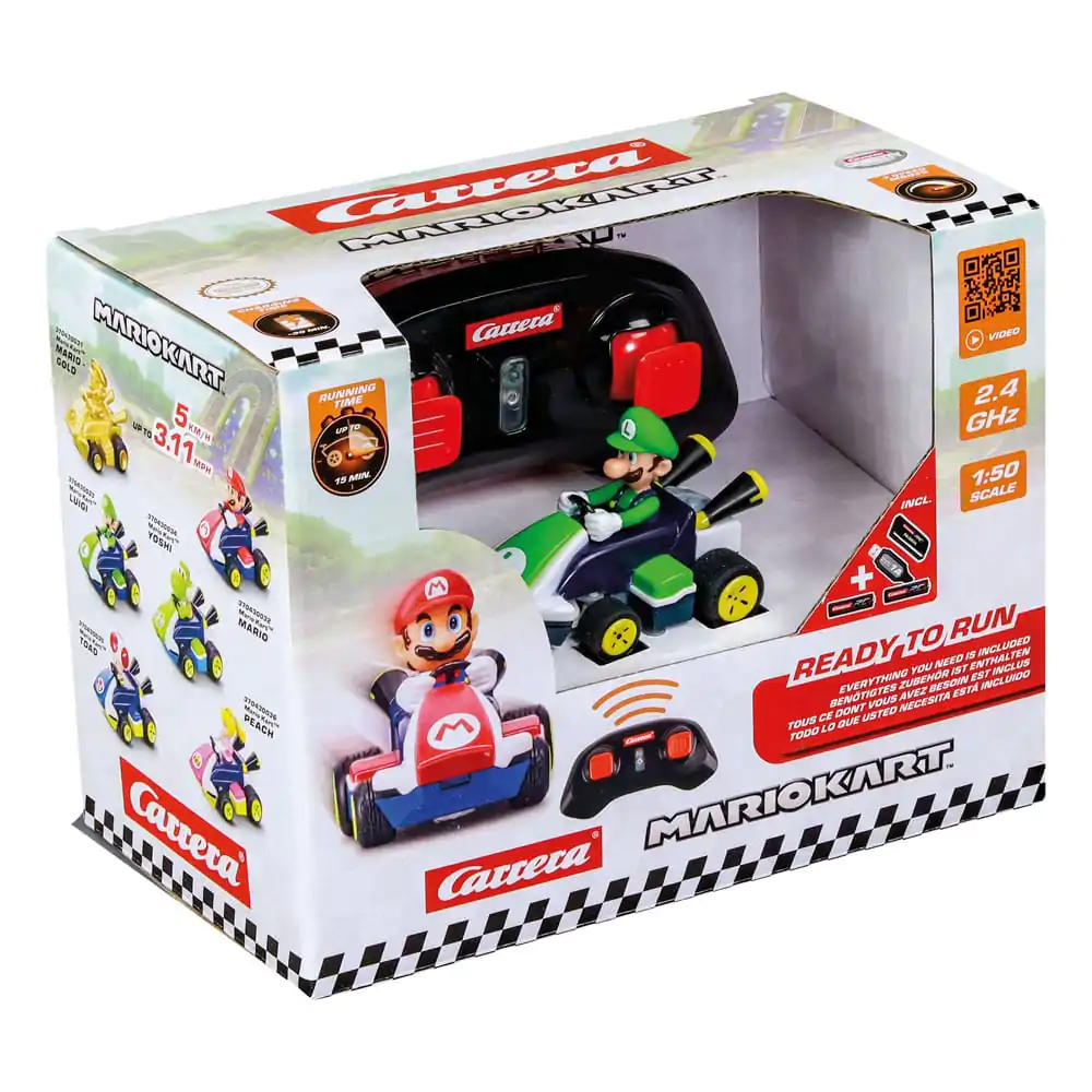 Super Mario Kart 1/50 2.4GHz Mini Luigi távirányítós autó termékfotó