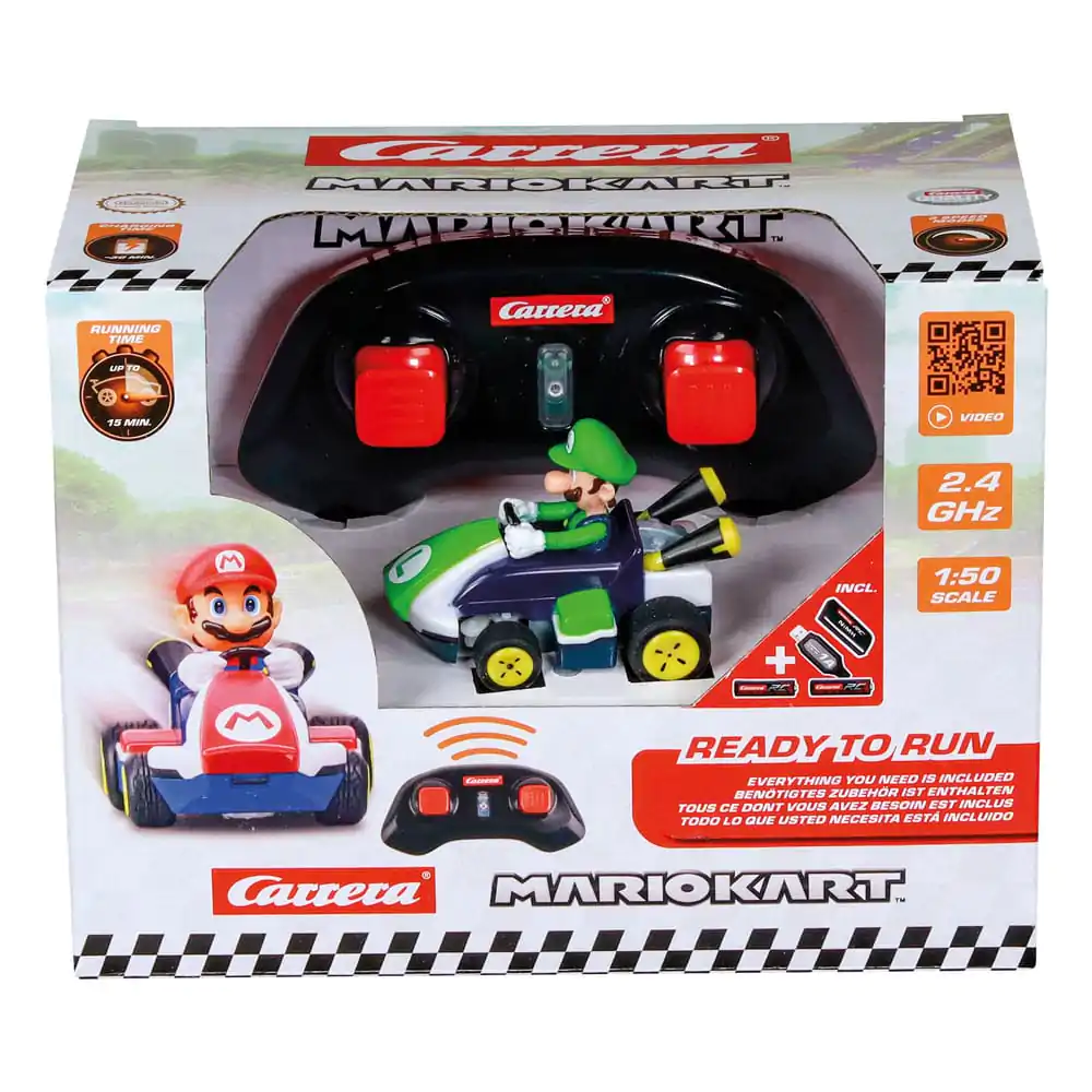 Super Mario Kart 1/50 2.4GHz Mini Luigi távirányítós autó termékfotó