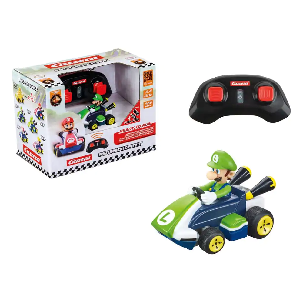 Super Mario Kart 1/50 2.4GHz Mini Luigi távirányítós autó termékfotó