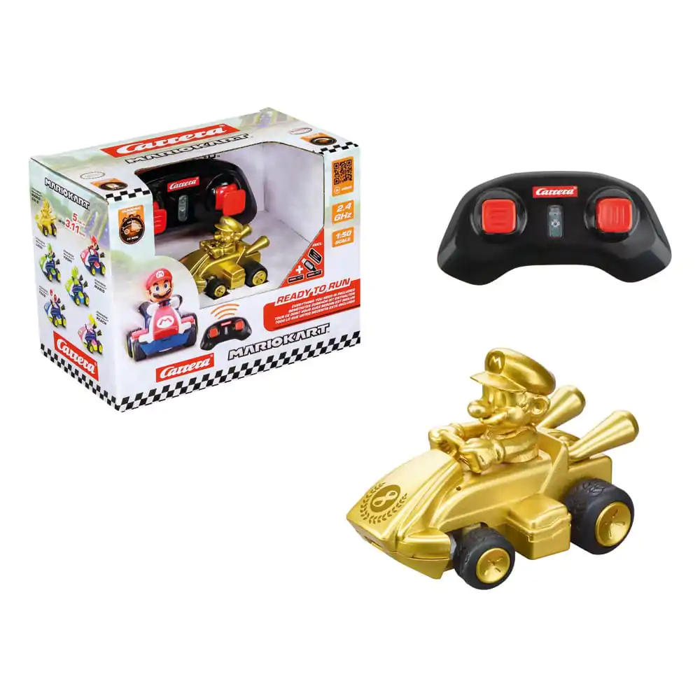 Super Mario Kart 1/50 2.4GHz Mini Mario Gold távirányítós autó  termékfotó