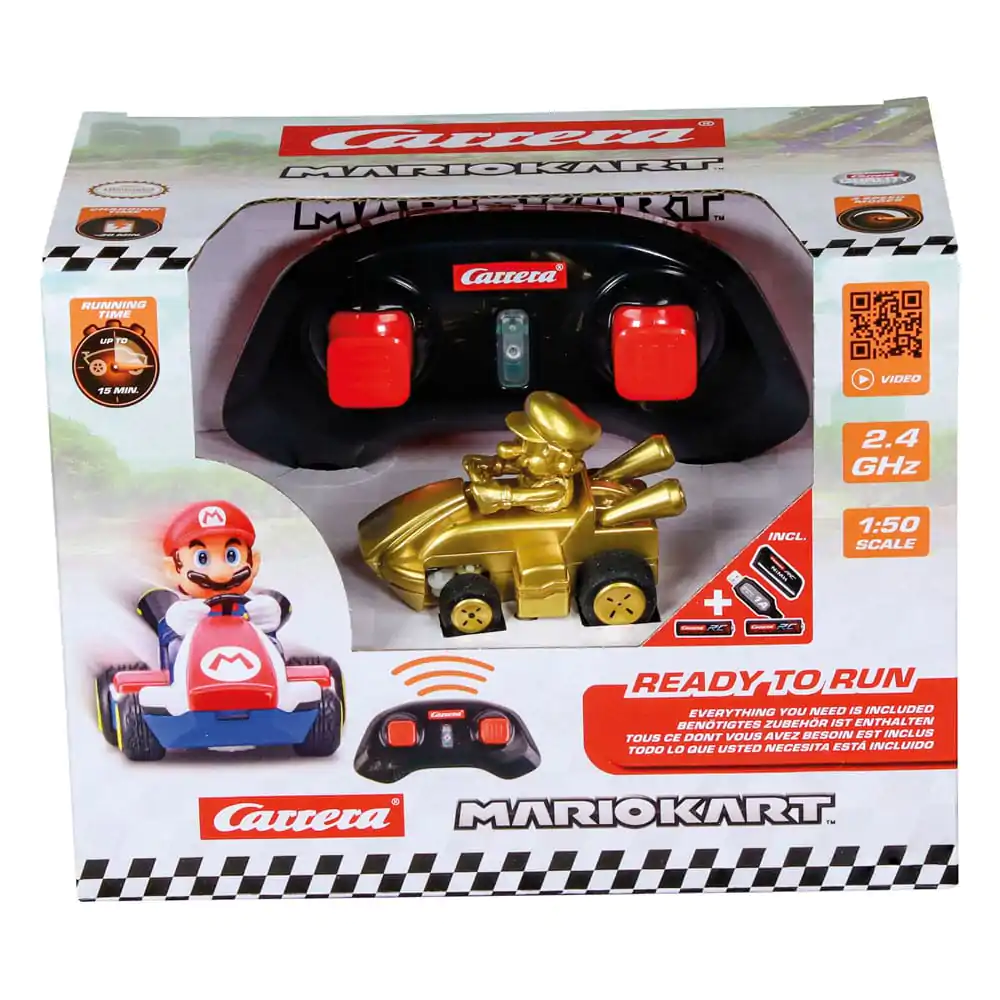 Super Mario Kart 1/50 2.4GHz Mini Mario Gold távirányítós autó  termékfotó