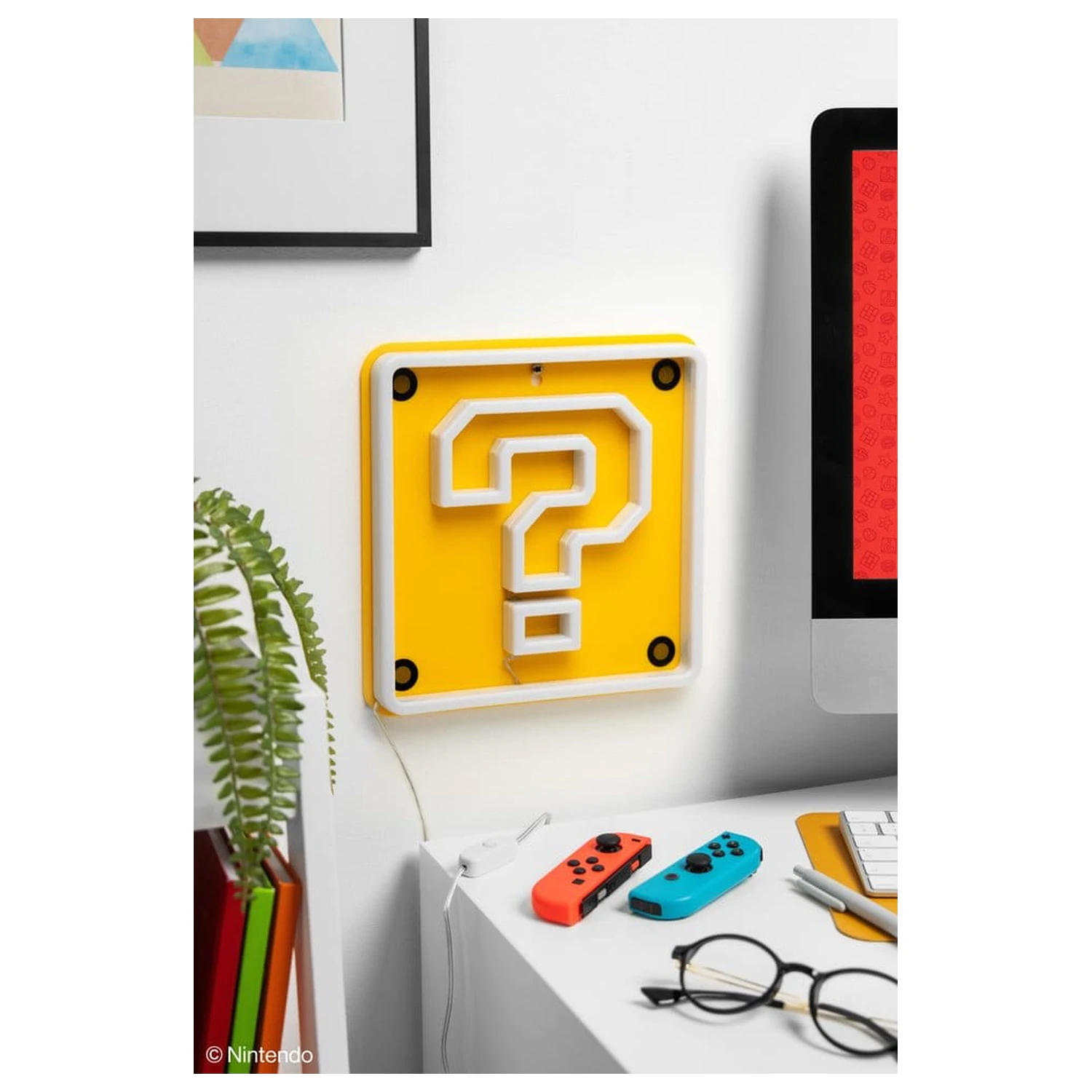 Super Mario LED Neon fali lámpa Question Block 24 x 24 cm termékfotó