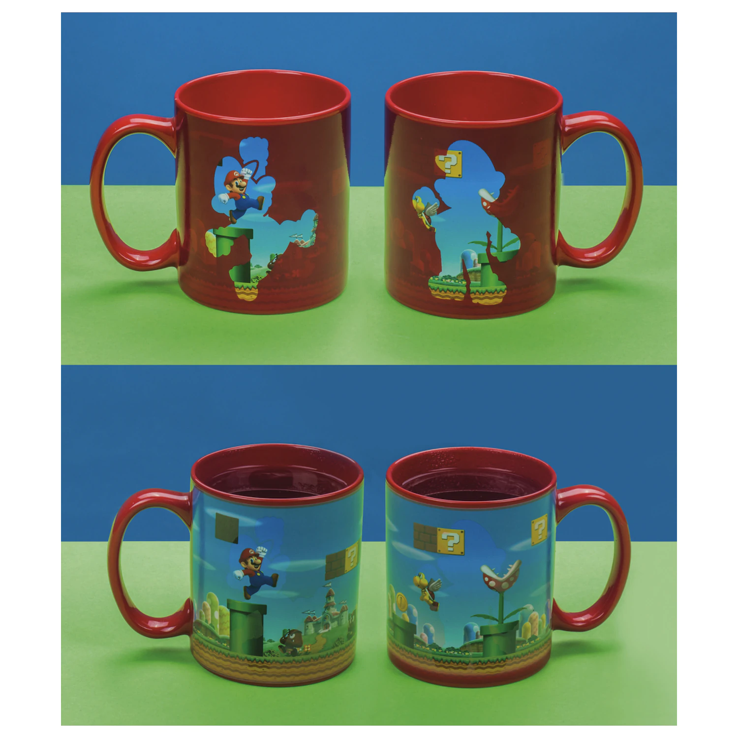 Super Mario Level hőre változó bögre termékfotó