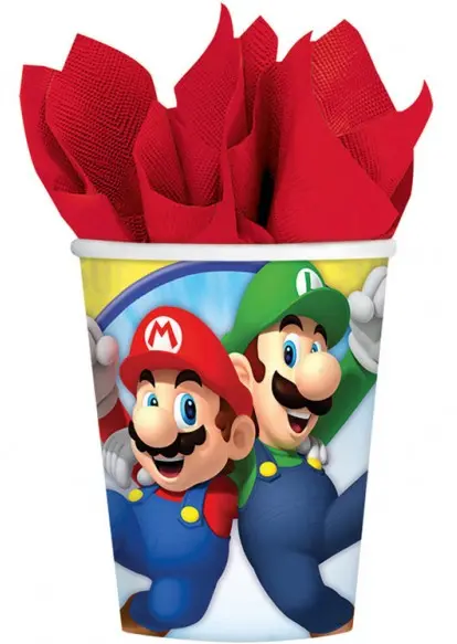 Super Mario papír pohár 8 db-os 250 ml termékfotó