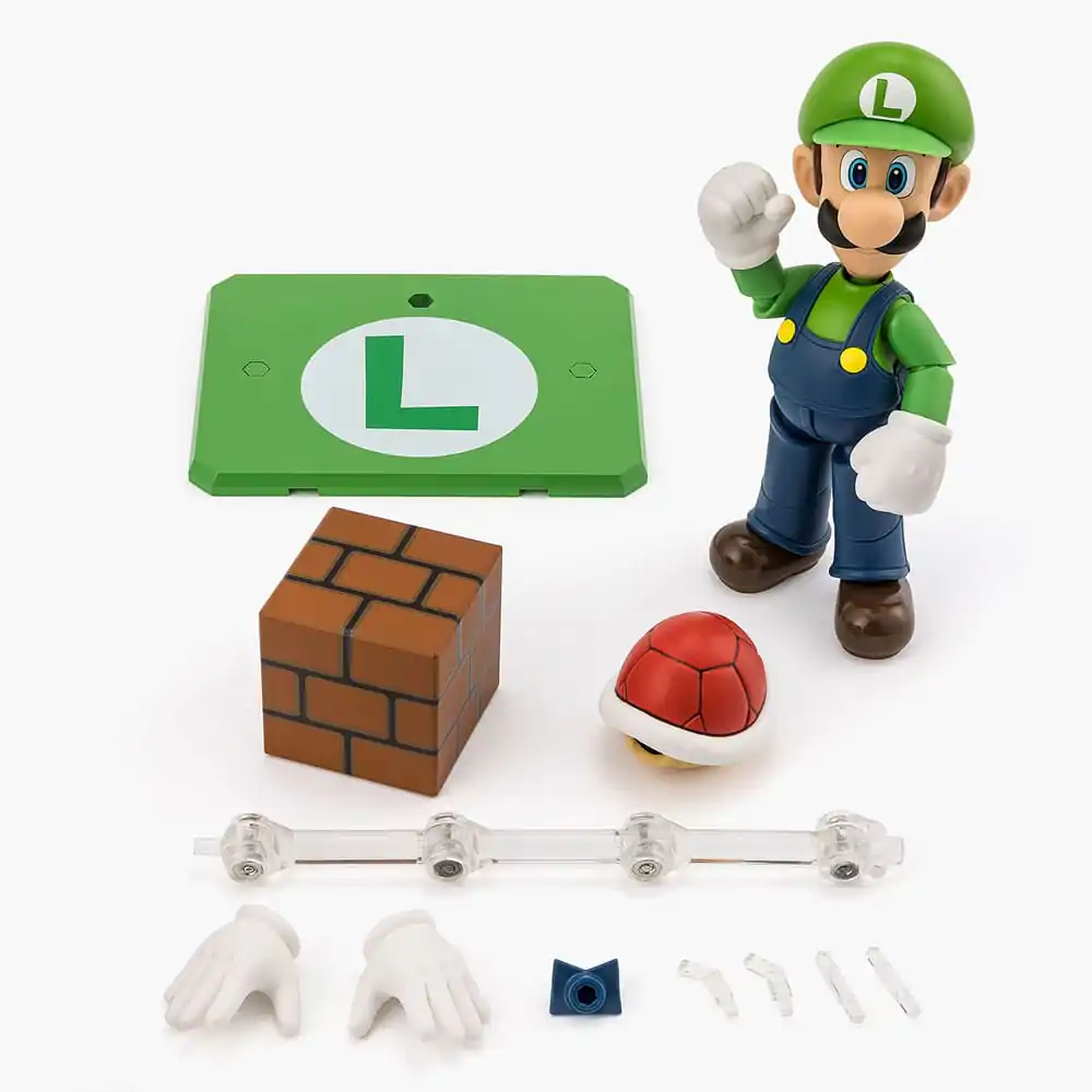 Super Mario S.H. Figuarts akciófigura Luigi 11 cm  termékfotó