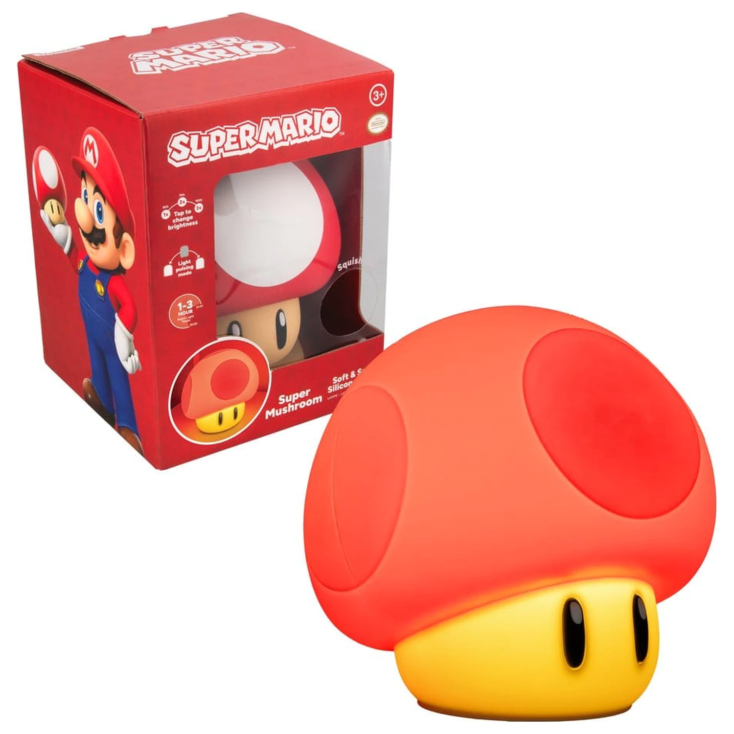 Super Mario SquishyGloSuper Mushroom szilikon lámpa 15 cm termékfotó