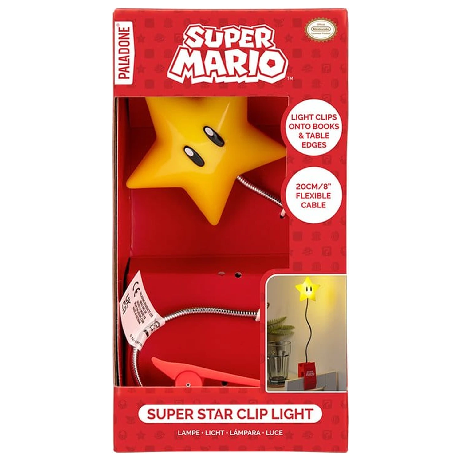 Super Mario Super Star Clip lámpa 33 cm termékfotó