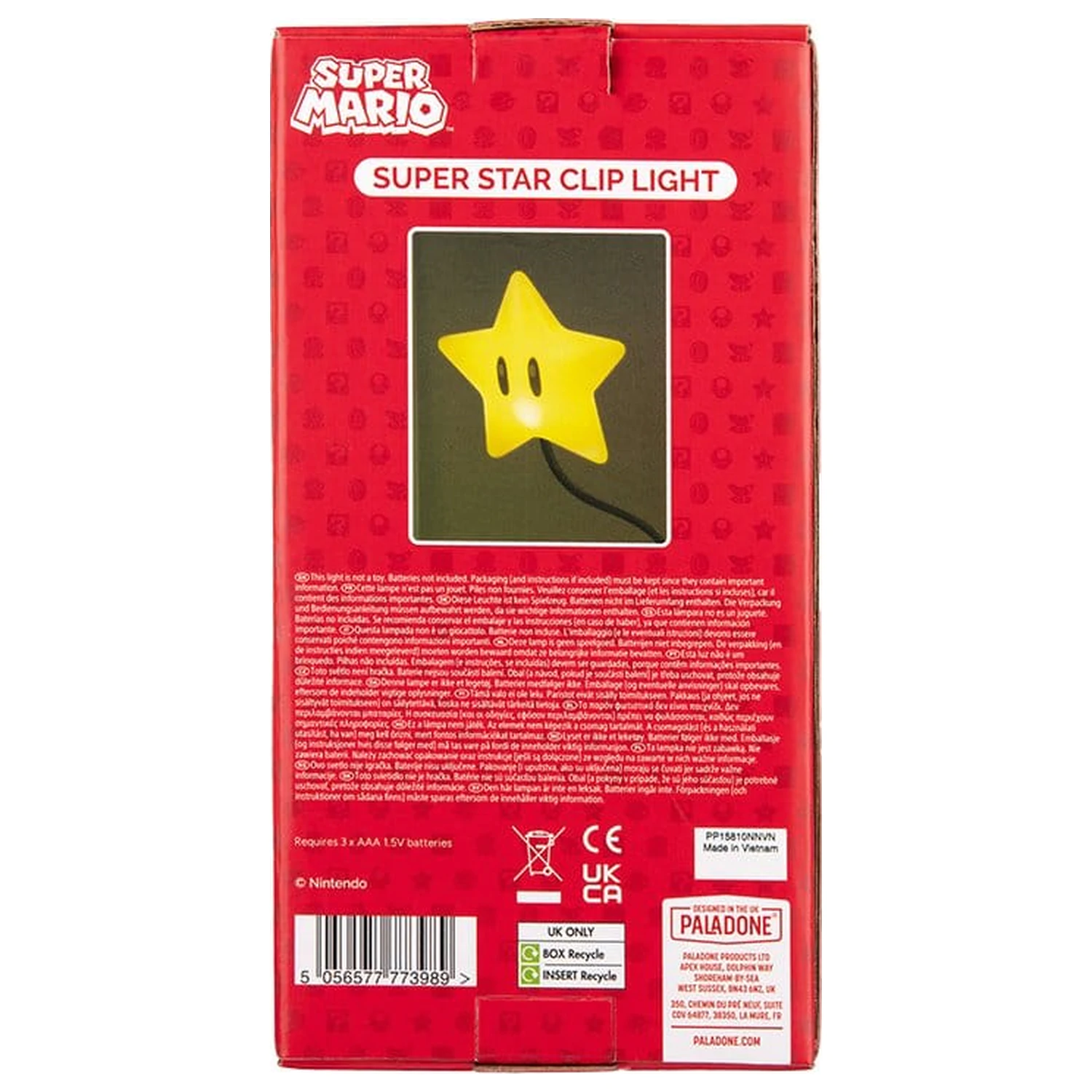 Super Mario Super Star Clip lámpa 33 cm termékfotó