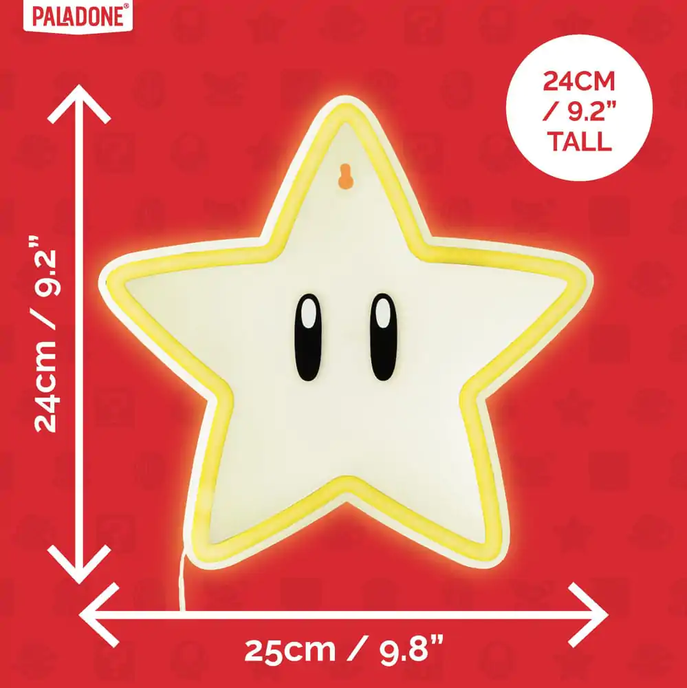Super Mario Super Star Neon LED fali lámpa termékfotó