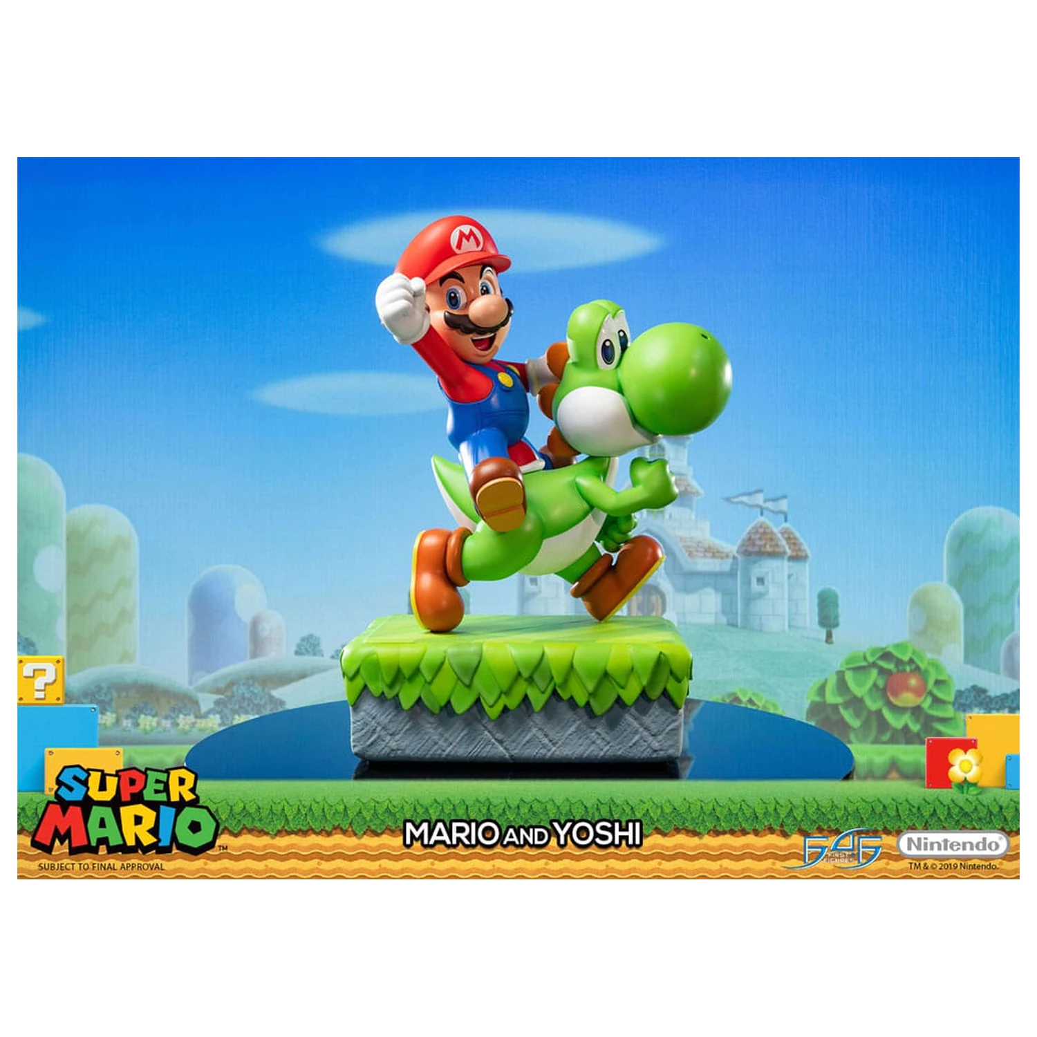 Super Mario szobor figura Mario & Yoshi 48 cm termékfotó