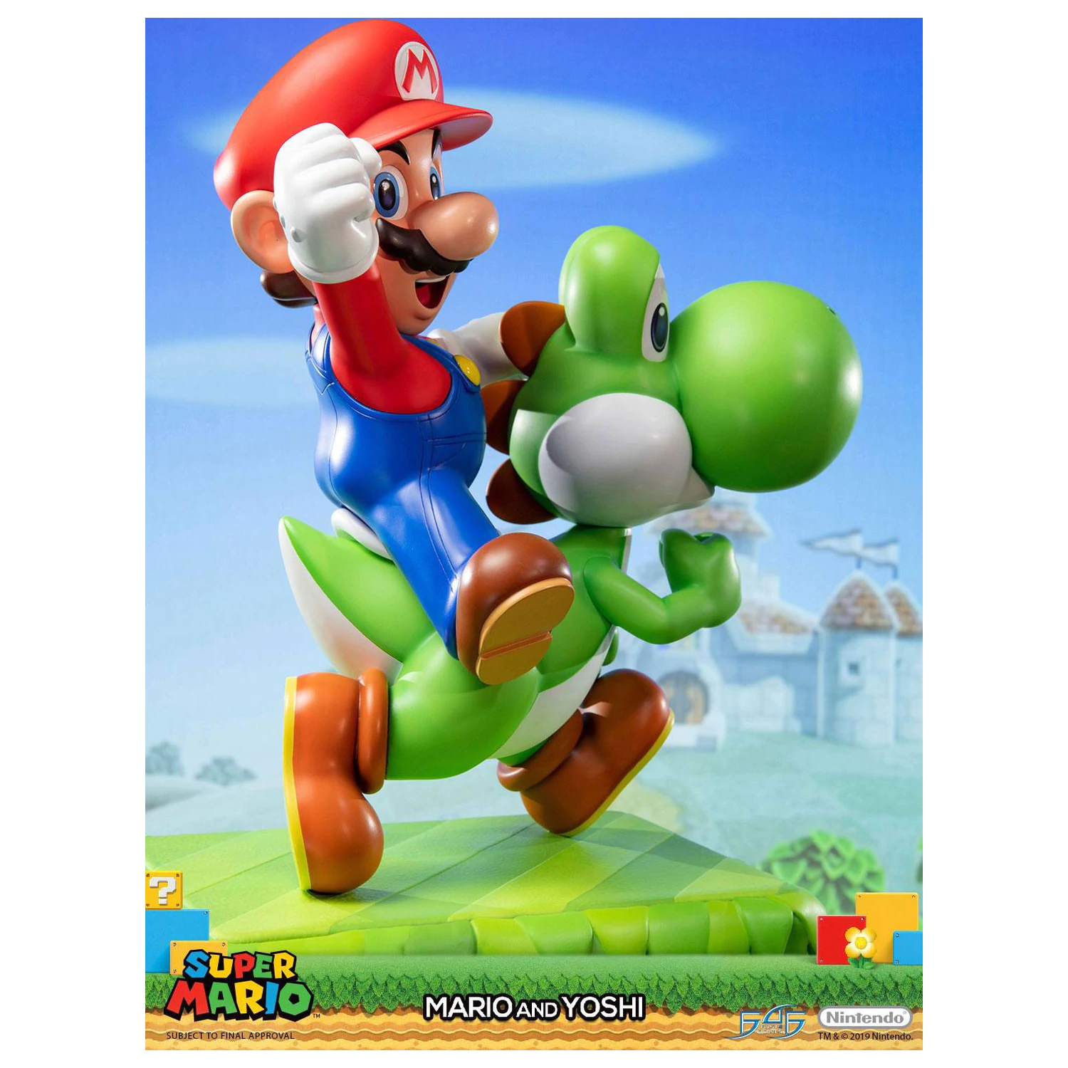 Super Mario szobor figura Mario & Yoshi 48 cm termékfotó