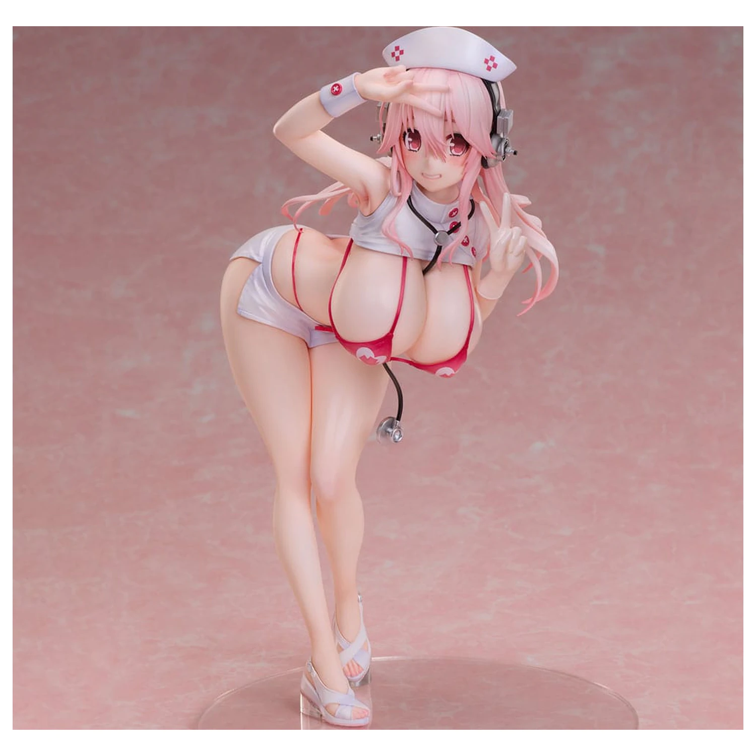 Super Sonico 1/6 Super Sonico Nurse Bikini Ver. PVC szobor figura 22 cm termékfotó