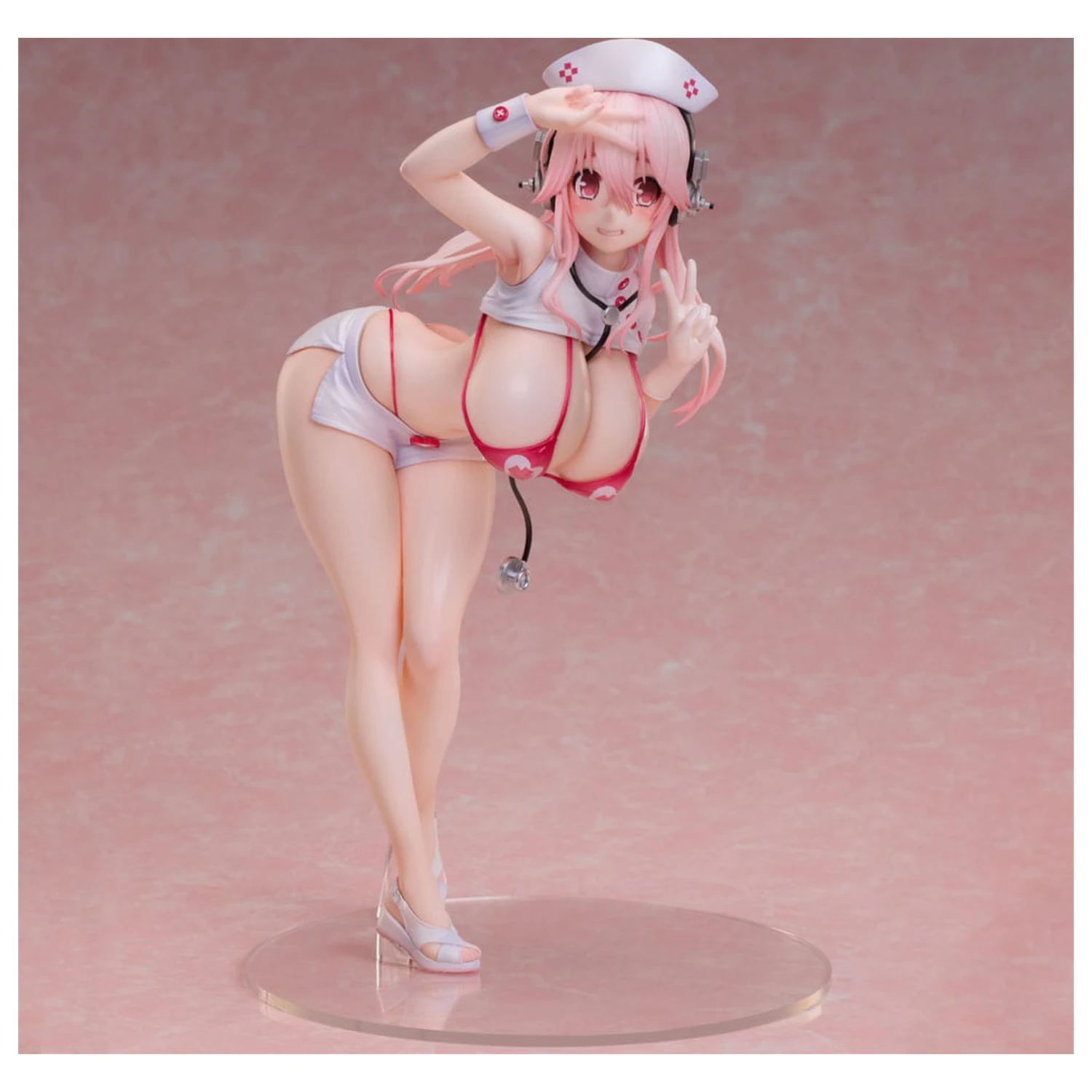 Super Sonico 1/6 Super Sonico Nurse Bikini Ver. PVC szobor figura 22 cm termékfotó