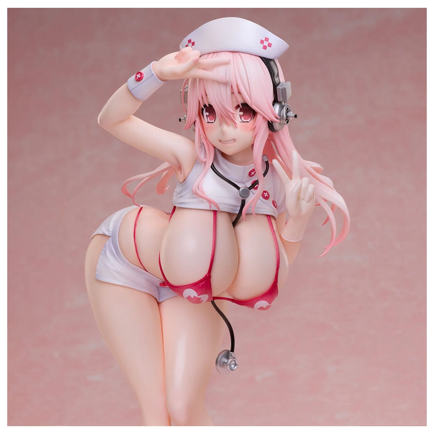 Super Sonico 1/6 Super Sonico Nurse Bikini Ver. PVC szobor figura 22 cm termékfotó