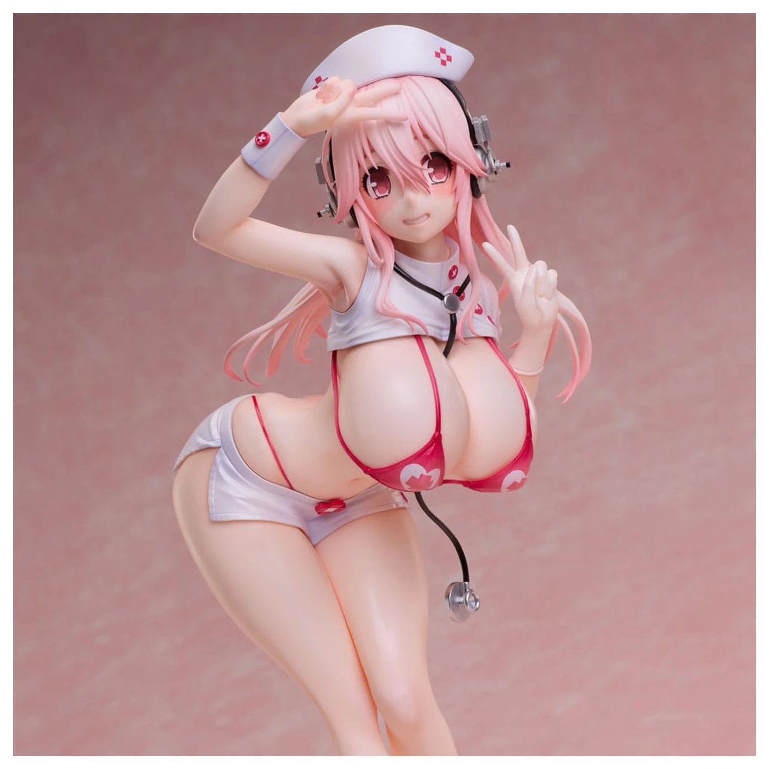 Super Sonico 1/6 Super Sonico Nurse Bikini Ver. PVC szobor figura 22 cm termékfotó