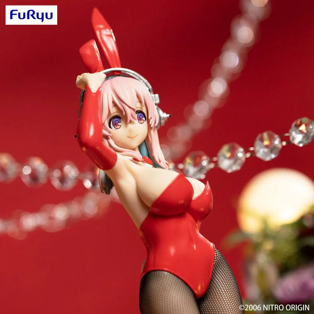 Super Sonico BiCute Bunnies Super Sonico Red Ver. PVC szobor figura 28 cm termékfotó