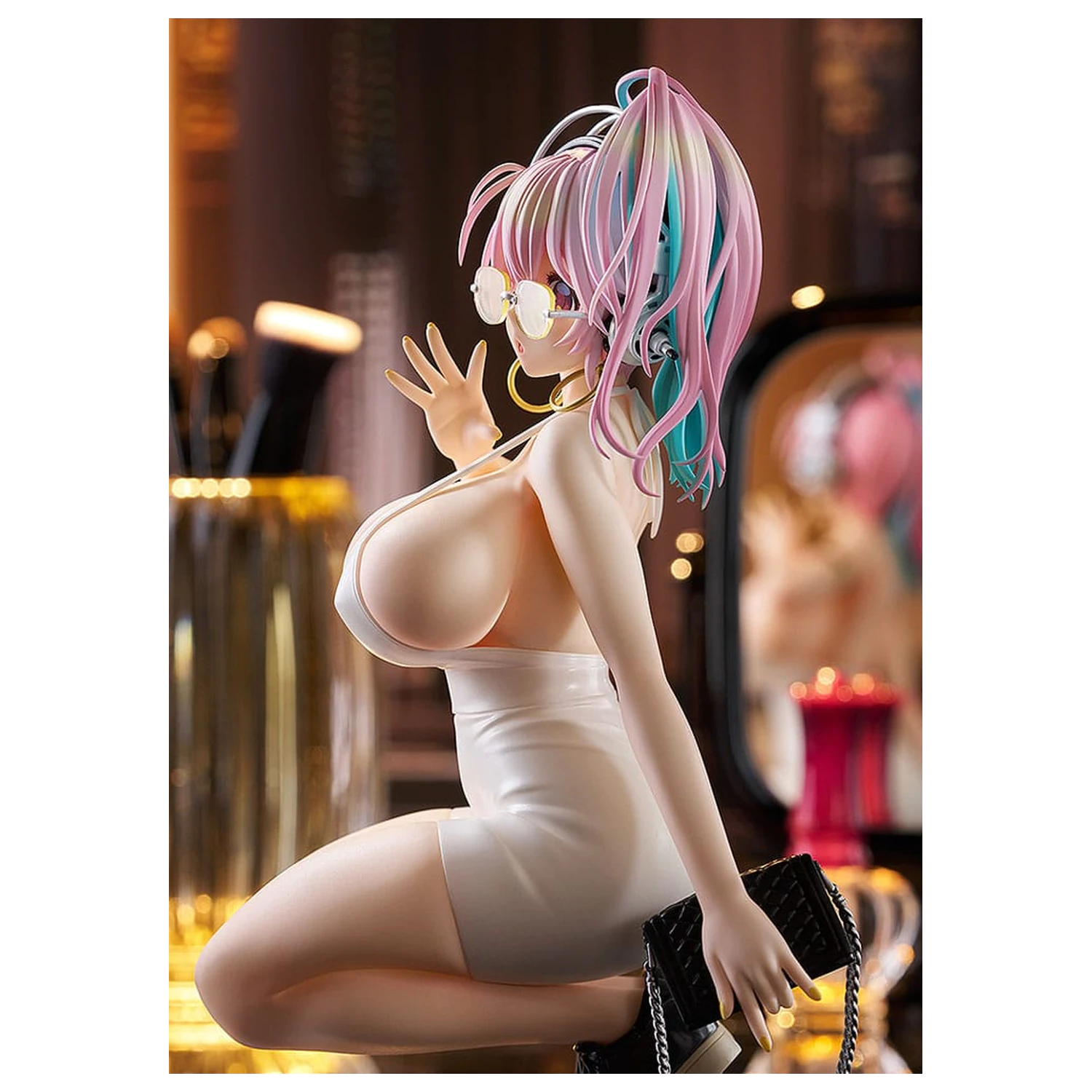 Super Sonico Pop Up Parade Super Sonico: 15th Mini Dress Ver. L Size PVC szobor figura 20 cm        termékfotó