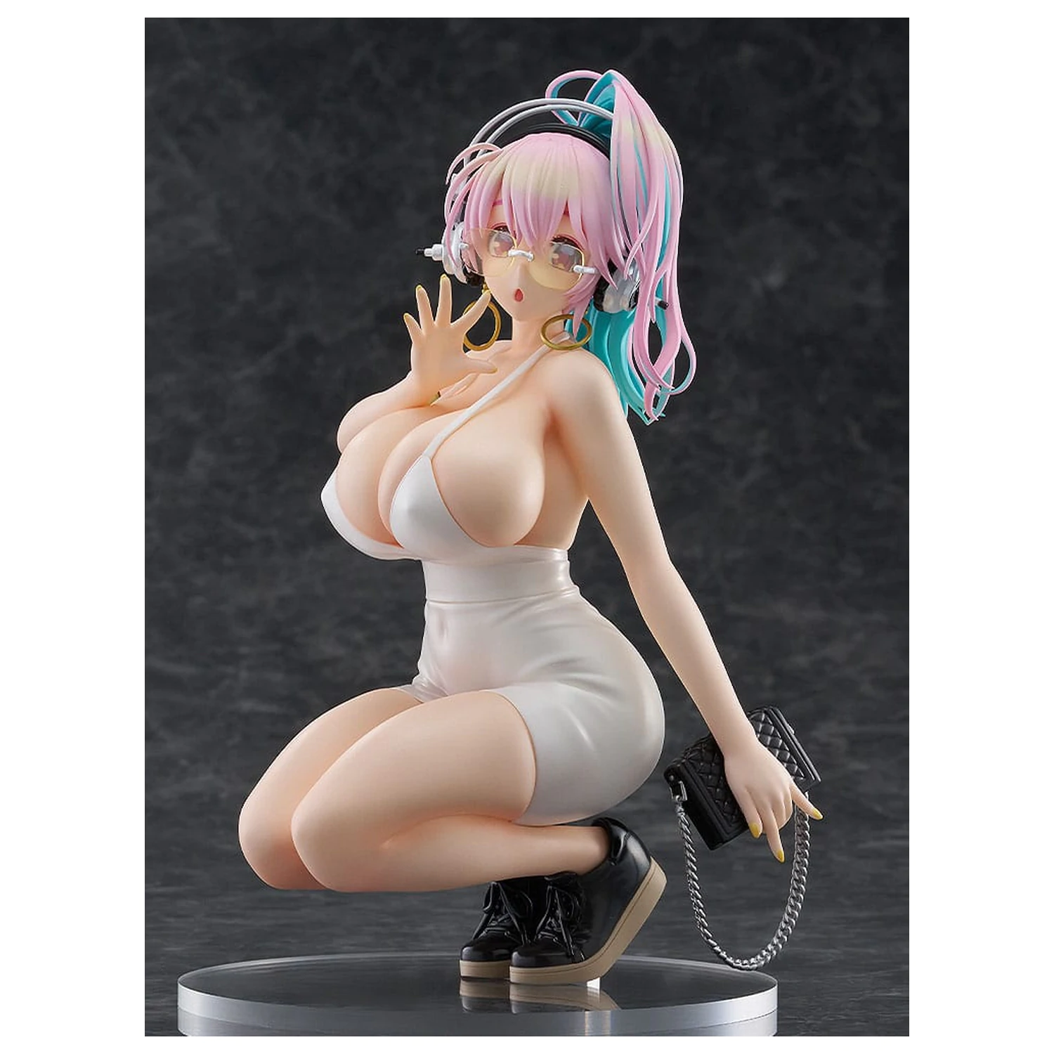 Super Sonico Pop Up Parade Super Sonico: 15th Mini Dress Ver. L Size PVC szobor figura 20 cm        termékfotó