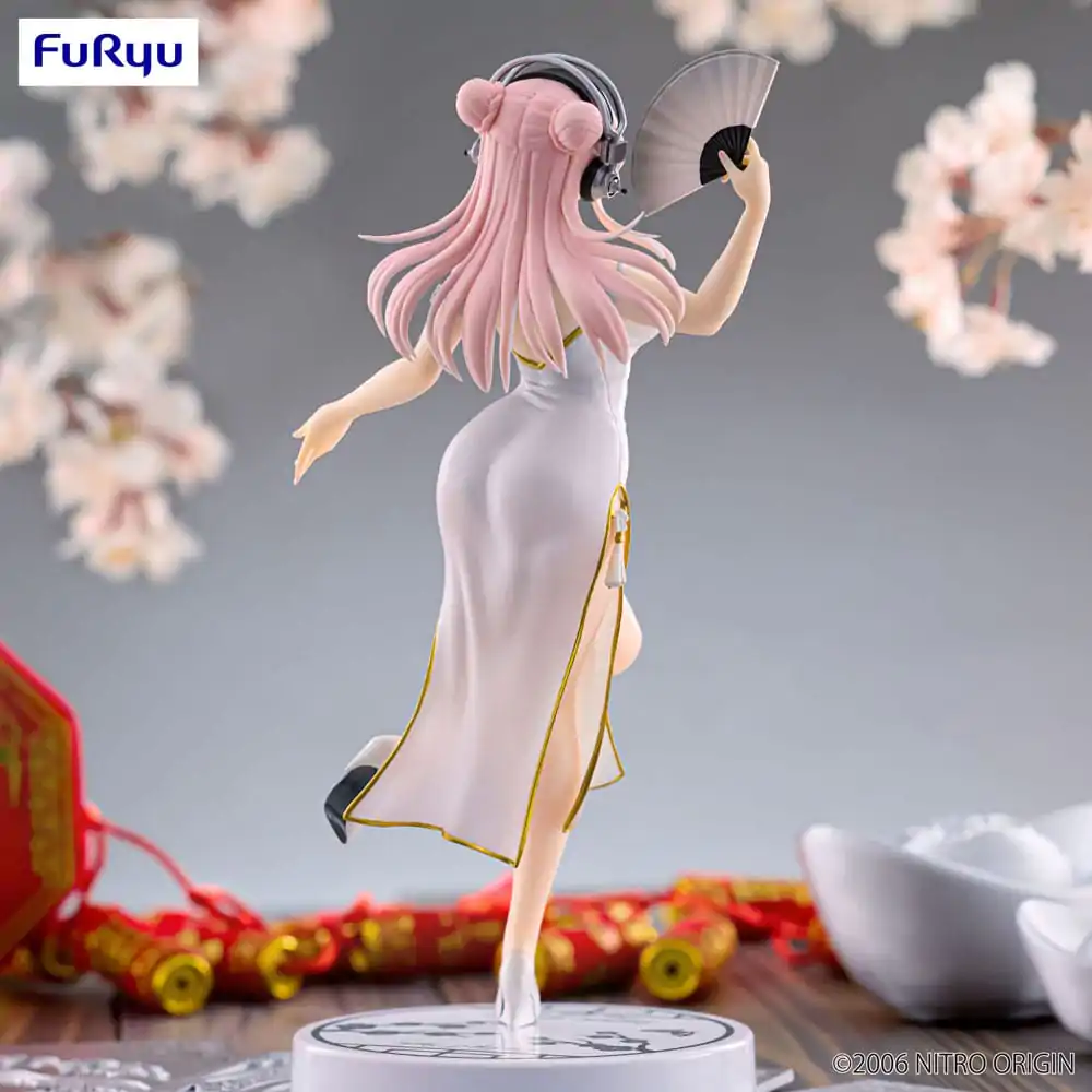 Super Sonico Trio-Try-iT White China Dress Ver. PVC szobor figura 21 cm termékfotó