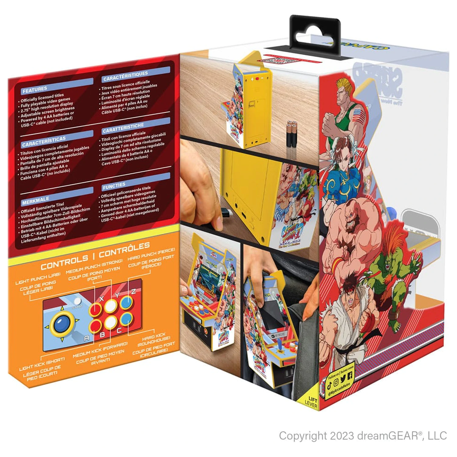 Super Street Fighter II Portable Retro Arcade Micro Player Pro hordozható mini arcade játékgép termékfotó