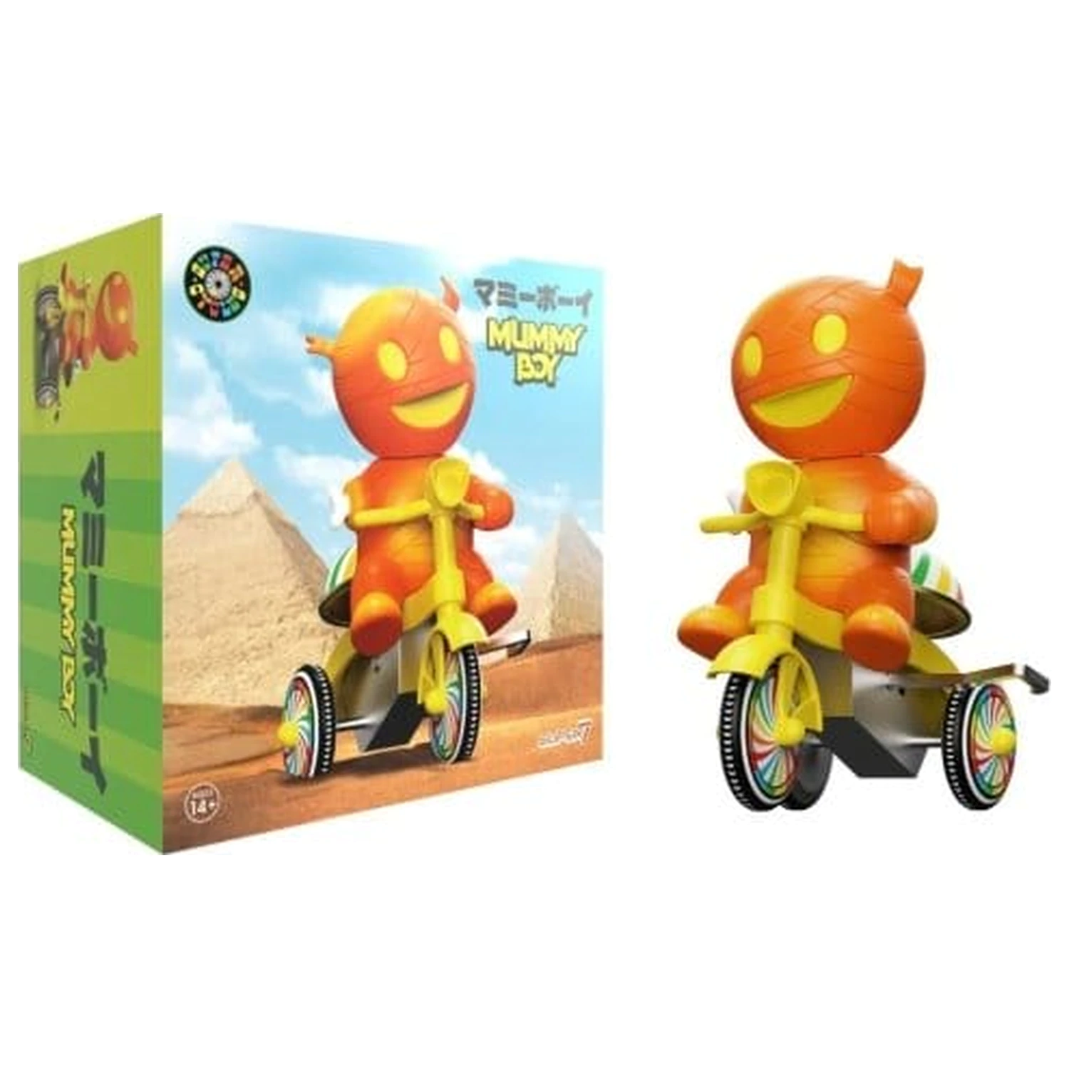Super7 Super Cycles jármű Mummy Boy (Orange w/ Yellow Trike) termékfotó