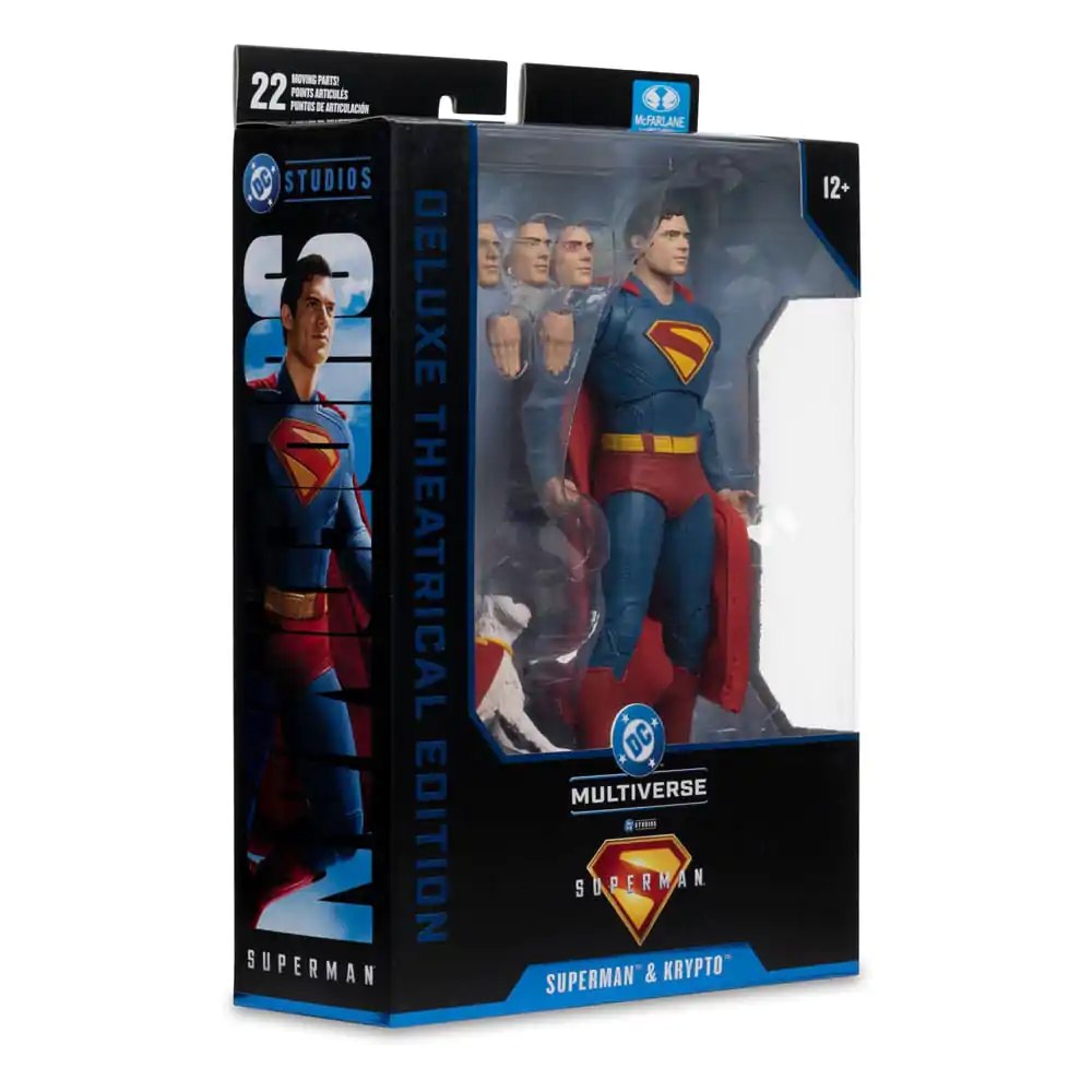 Superman (2025) DC Multiverse Deluxe Superman with Krypto the Super Dog akciófigura 18 cm termékfotó