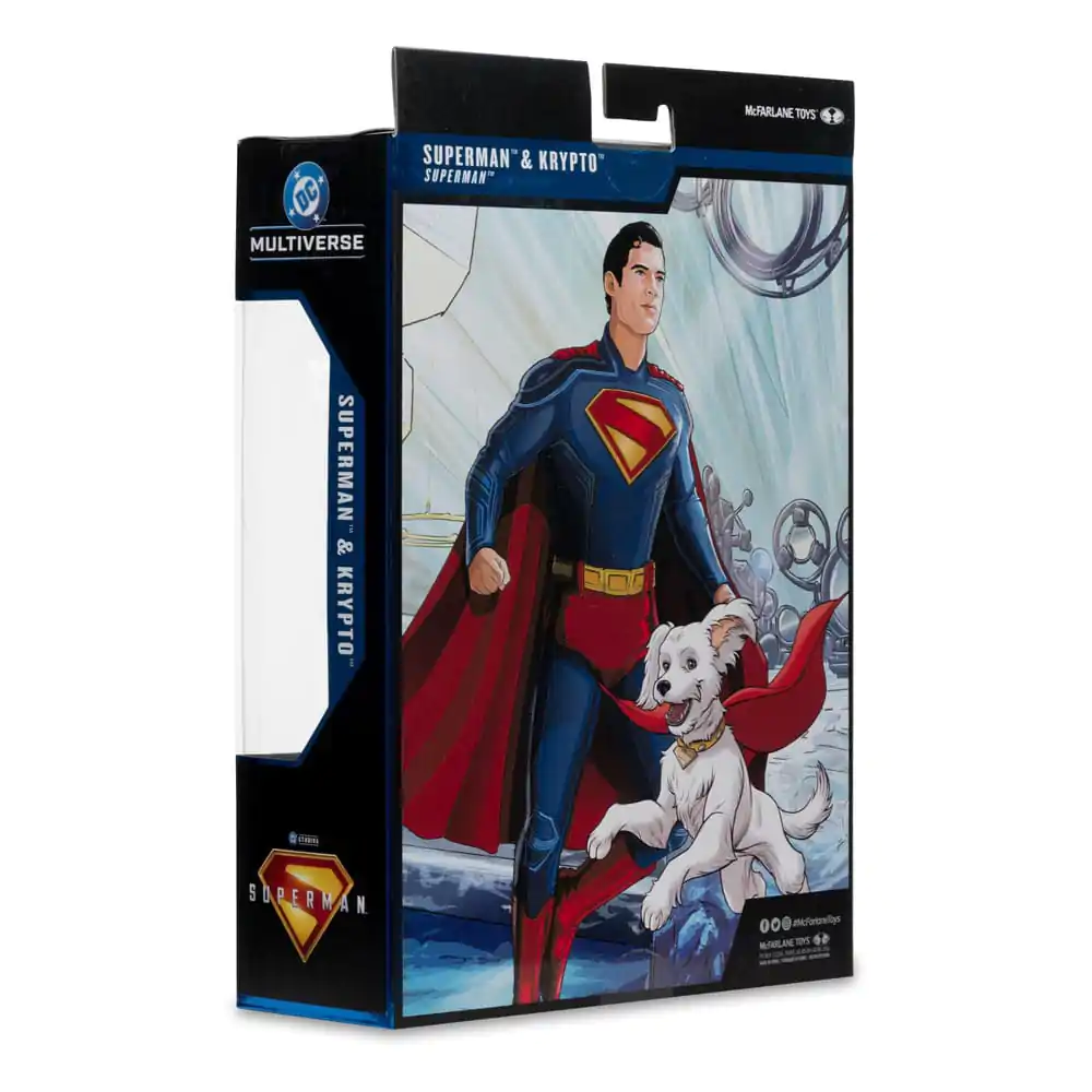 Superman (2025) DC Multiverse Deluxe Superman with Krypto the Super Dog akciófigura 18 cm termékfotó