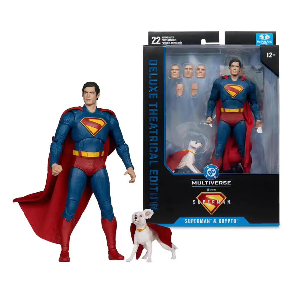 Superman (2025) DC Multiverse Deluxe Superman with Krypto the Super Dog akciófigura 18 cm termékfotó