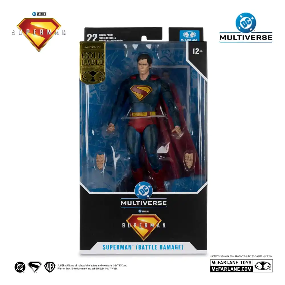 Superman (2025) DC Multiverse Superman (Battle Damaged) (Gold Label) akciófigura 18 cm termékfotó