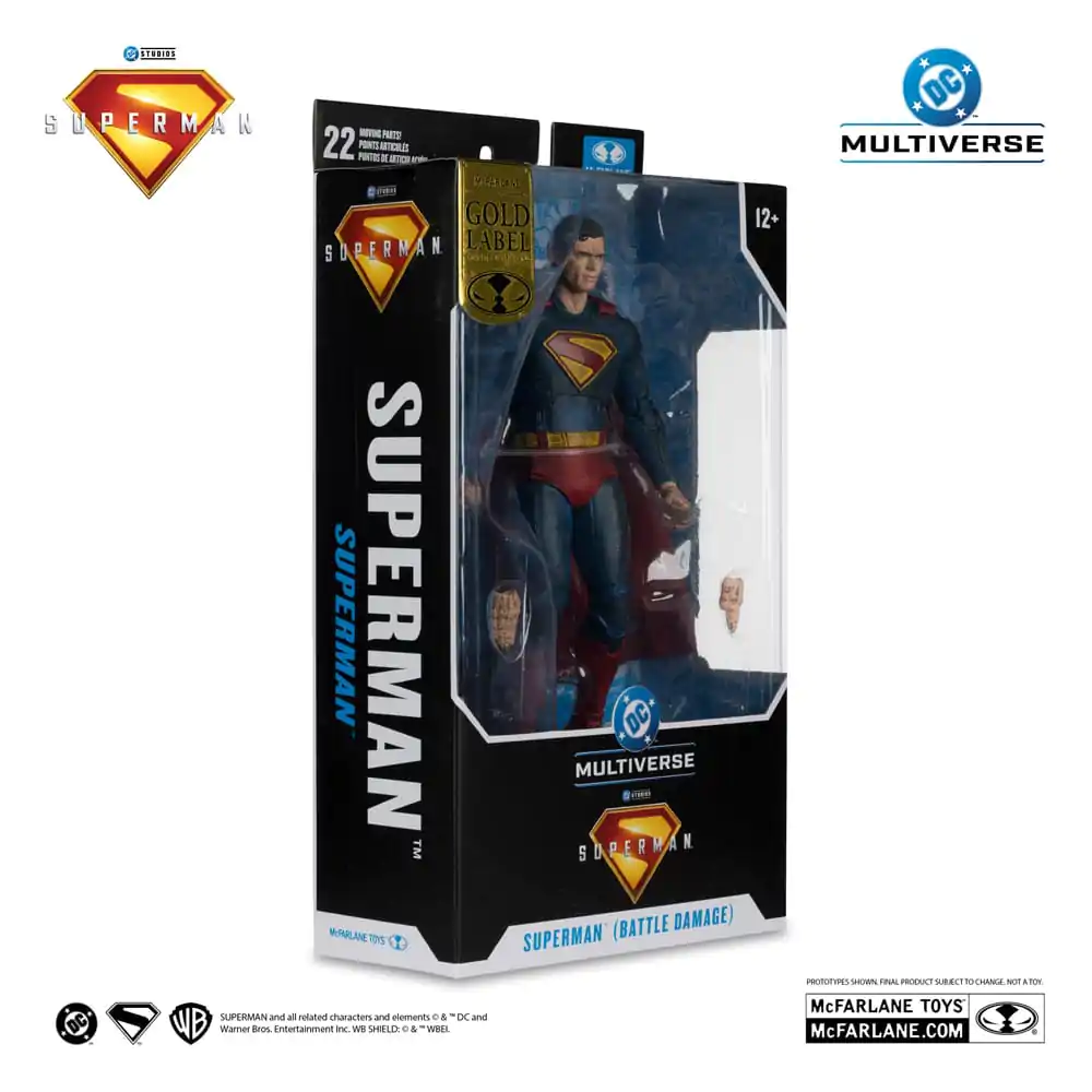 Superman (2025) DC Multiverse Superman (Battle Damaged) (Gold Label) akciófigura 18 cm termékfotó