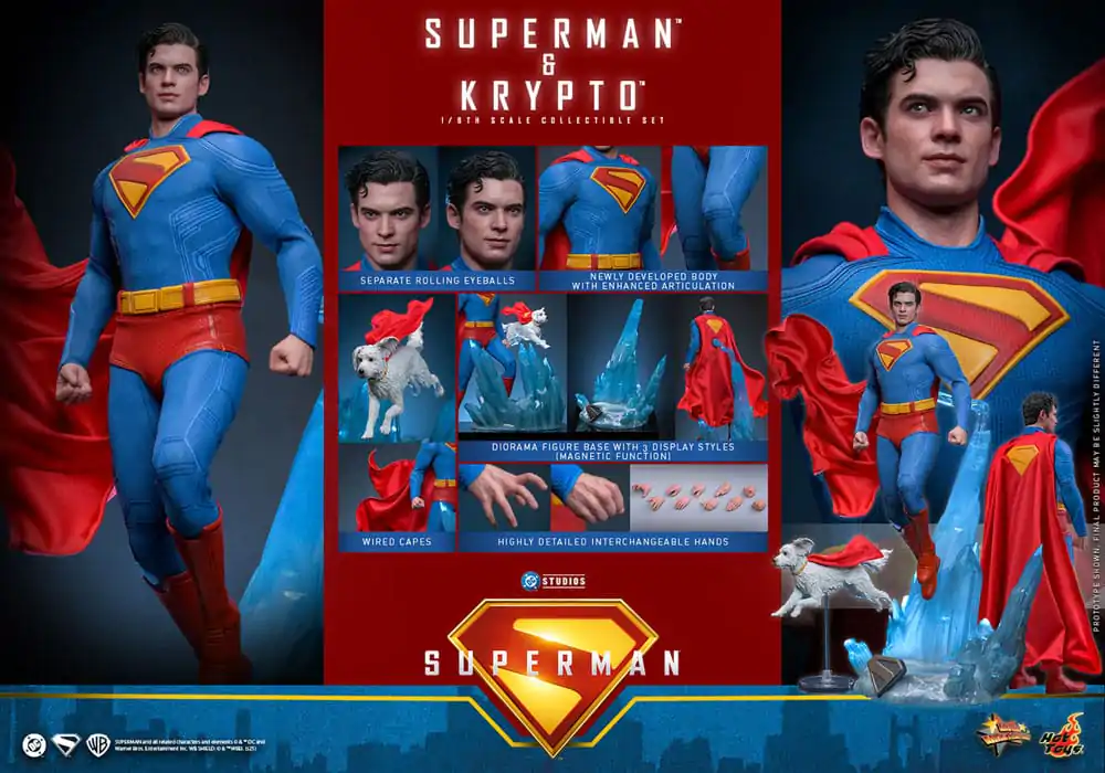 Superman (2025) Movie Masterpiece akciófigura 1/6 Superman &amp; Krypto 33 cm termékfotó