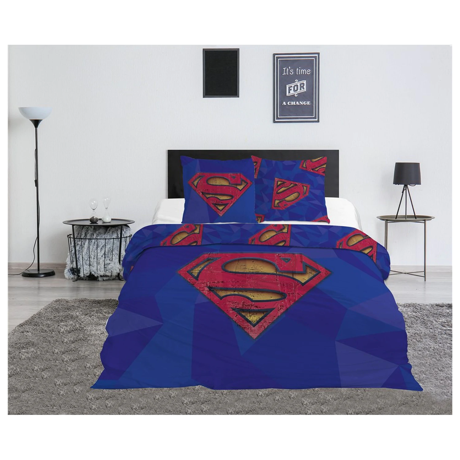 Superman Blue dupla, kétszemélyes ágyneműhuzat termékfotó