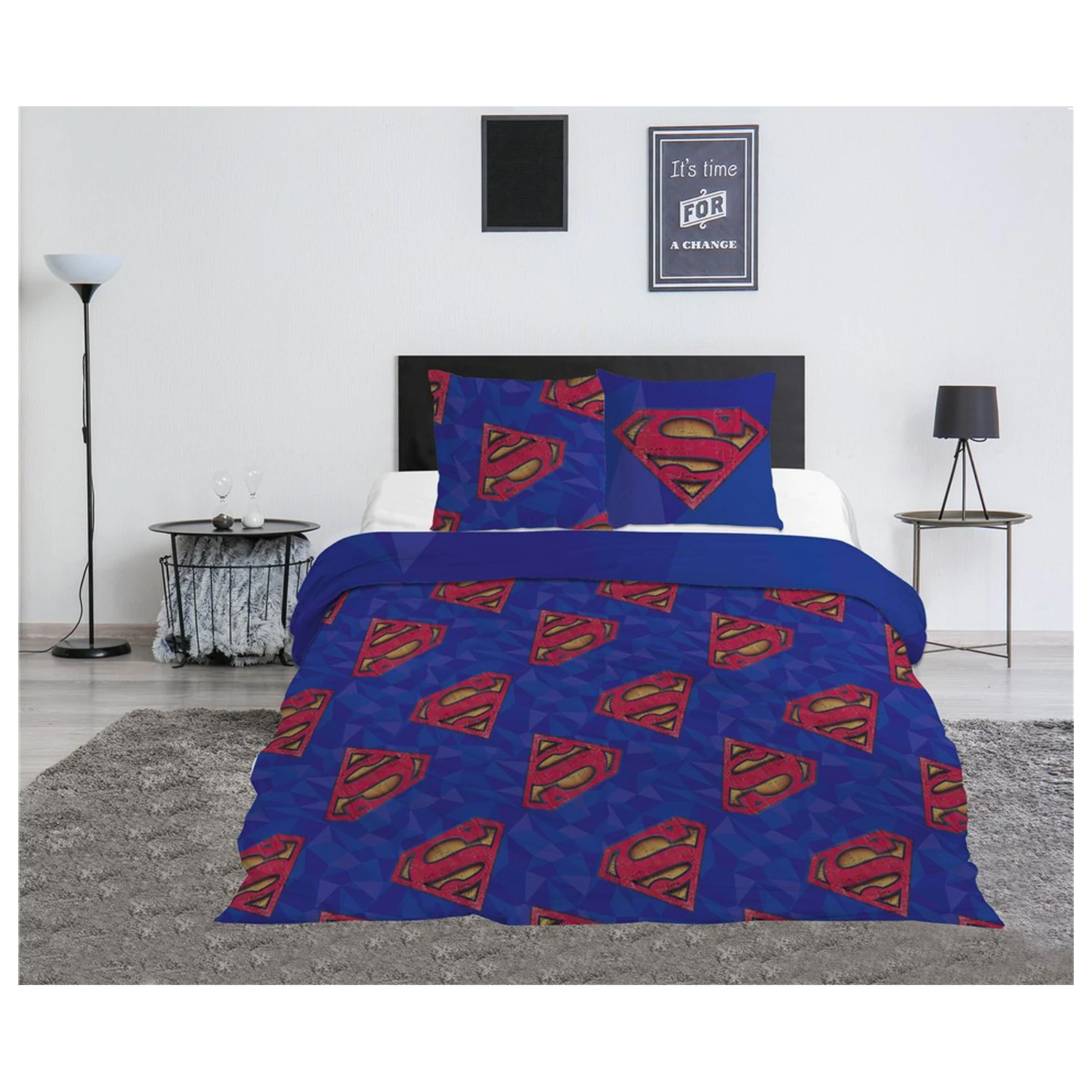 Superman Blue dupla, kétszemélyes ágyneműhuzat termékfotó
