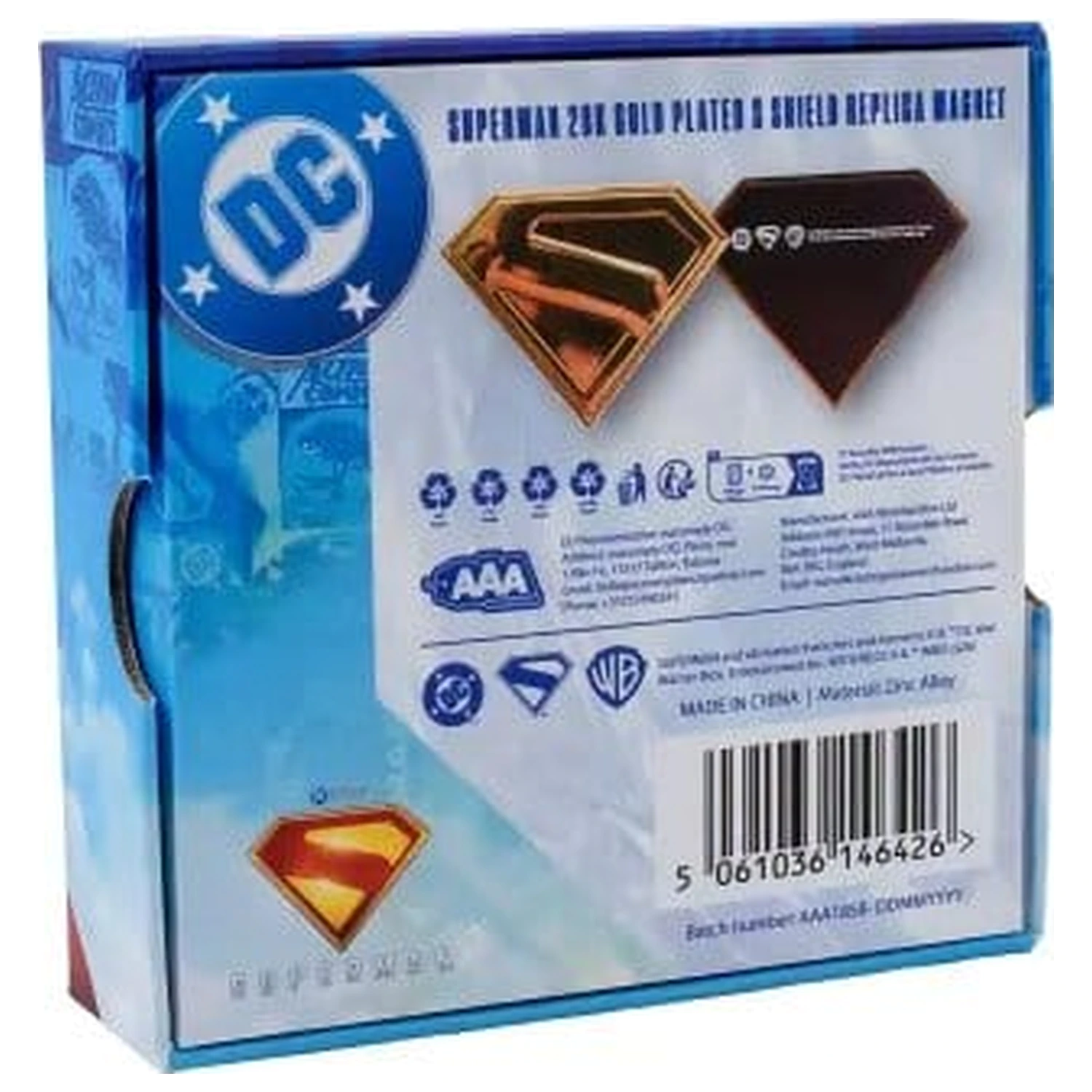 Superman Gold Shield replika hűtőmágnes termékfotó