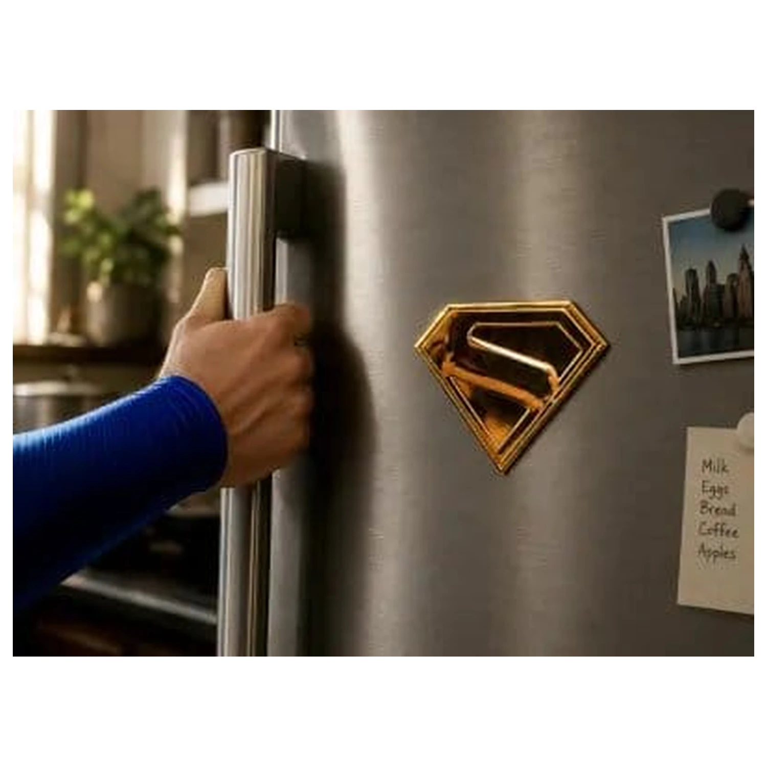 Superman Gold Shield replika hűtőmágnes termékfotó