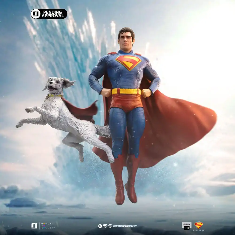 Superman Legacy Art Scale 1/10 Superman & Krypto szobor figura 32 cm termékfotó