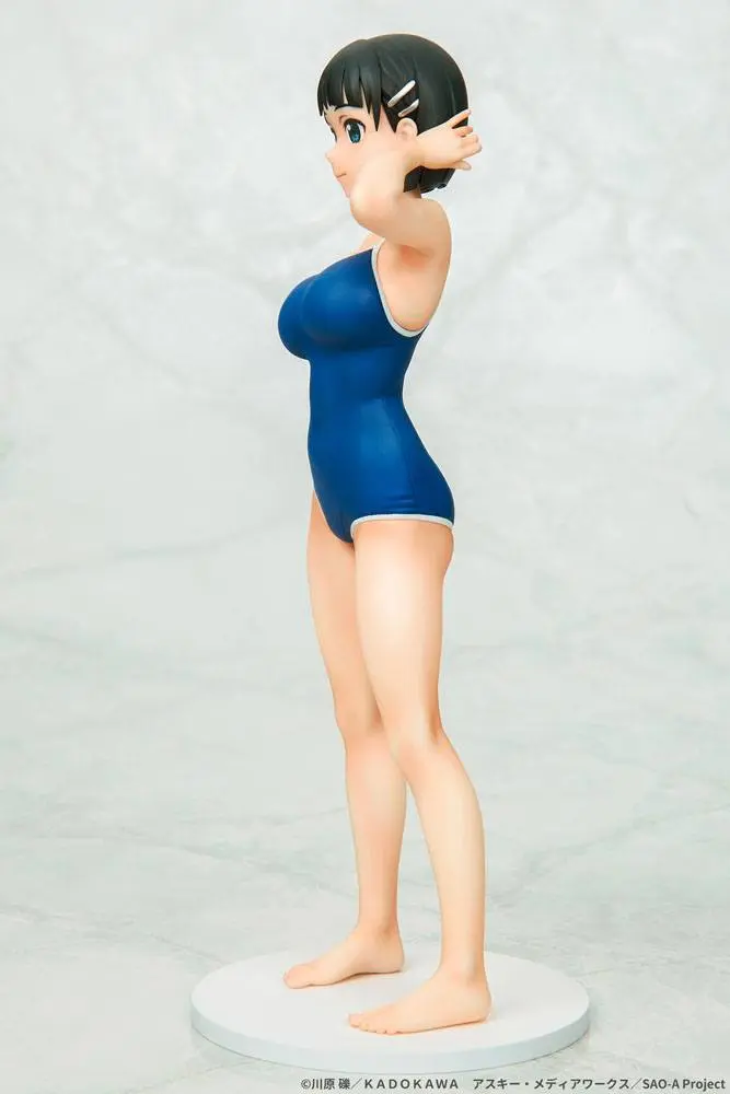 Sword Art Online 1/7 Suguha Kirigaya Leafa Navy Blue Swimsuit Ver. PVC szobor figura 23 cm termékfotó